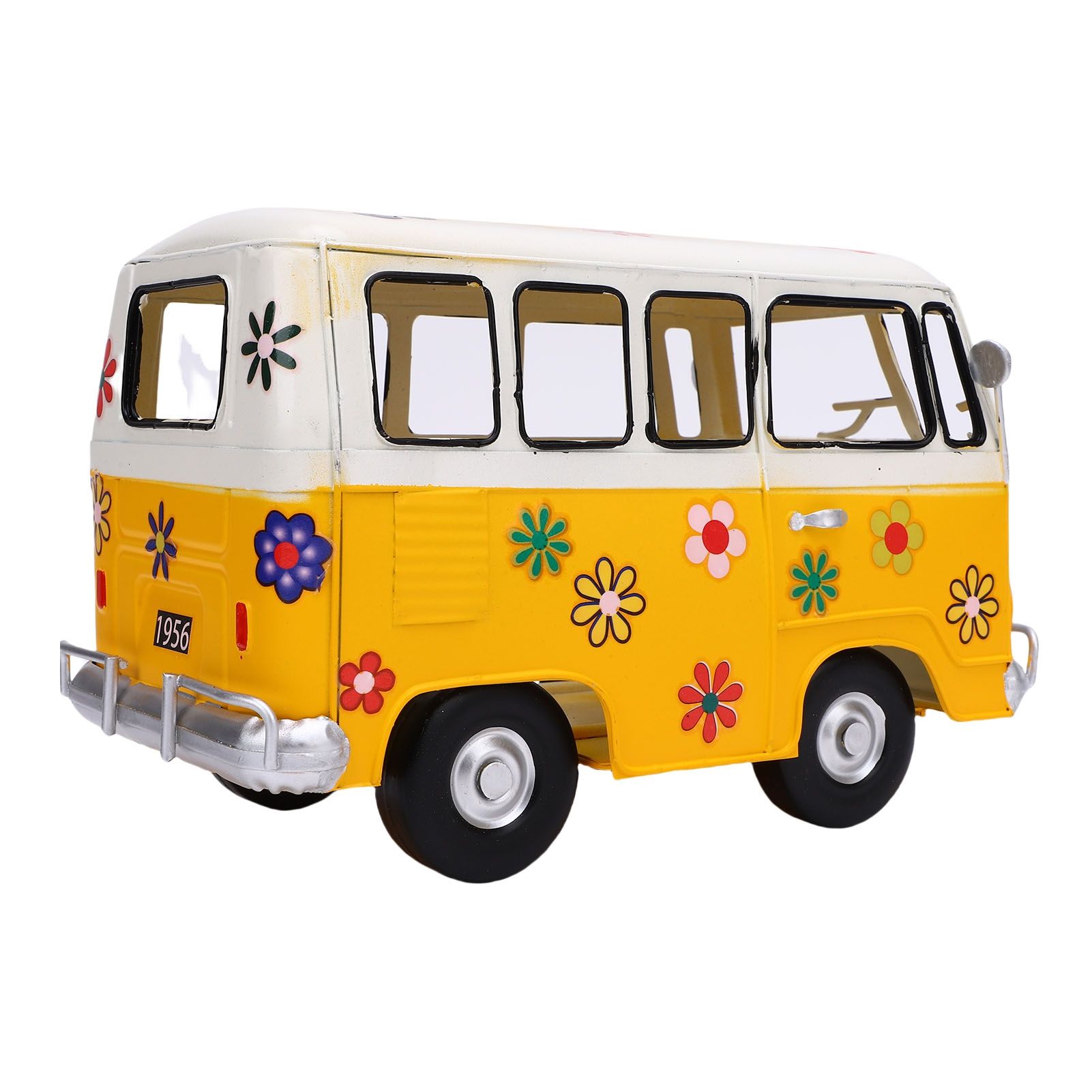 Tissue Box Holder Vintage Creative Bus Shape Iron Tissue Box Cover for view 12
