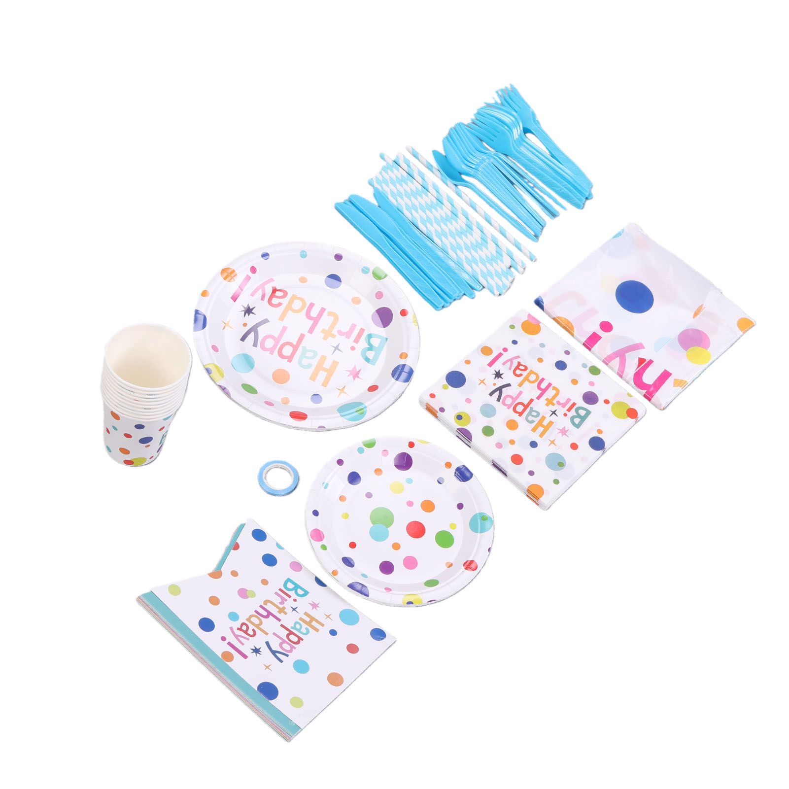 Paper Plate Cup Tableware Set for Party view 10