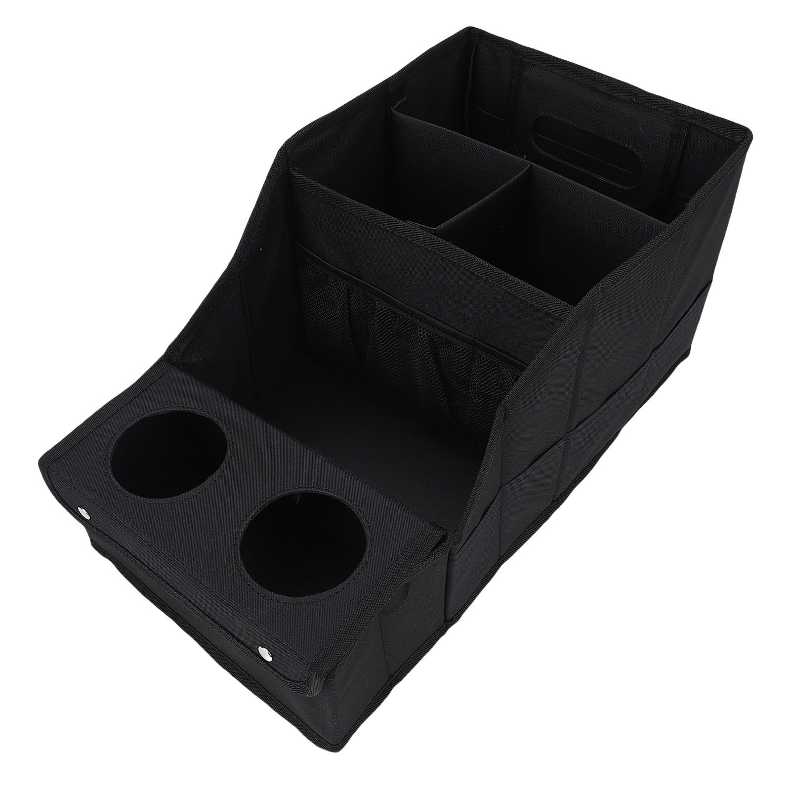 Car Seat Organizer with Compartments Cup Holders Multiple Pouches Foldable