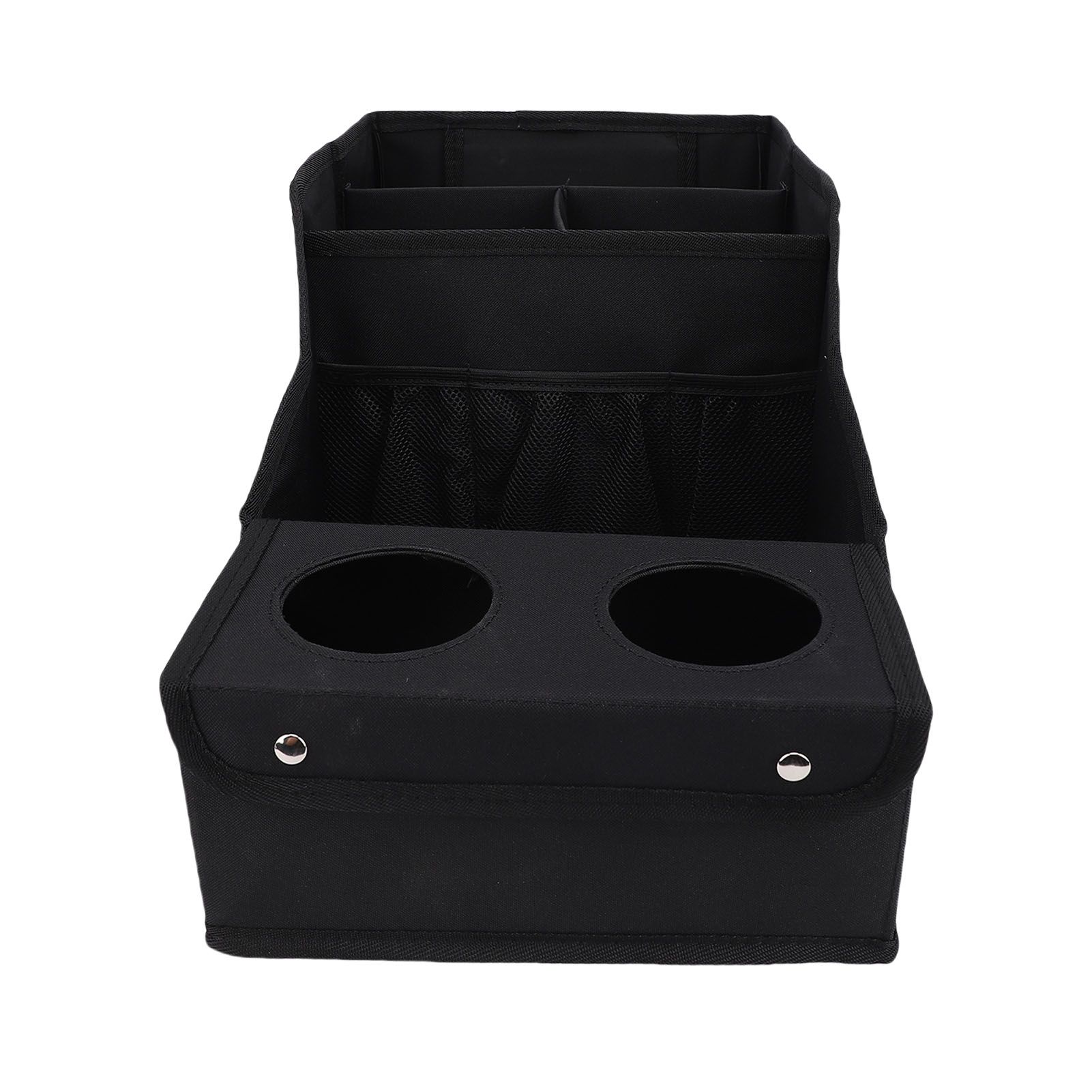 Car Seat Organizer with Compartments Cup Holders Multiple Pouches Foldable view 3