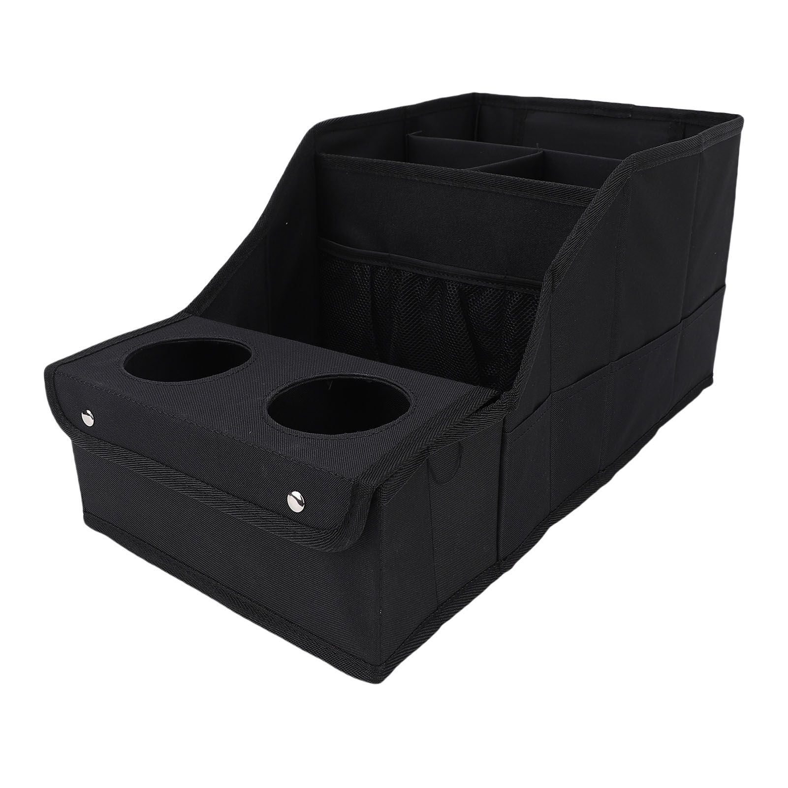 Car Seat Organizer with Compartments Cup Holders Multiple Pouches Foldable view 6