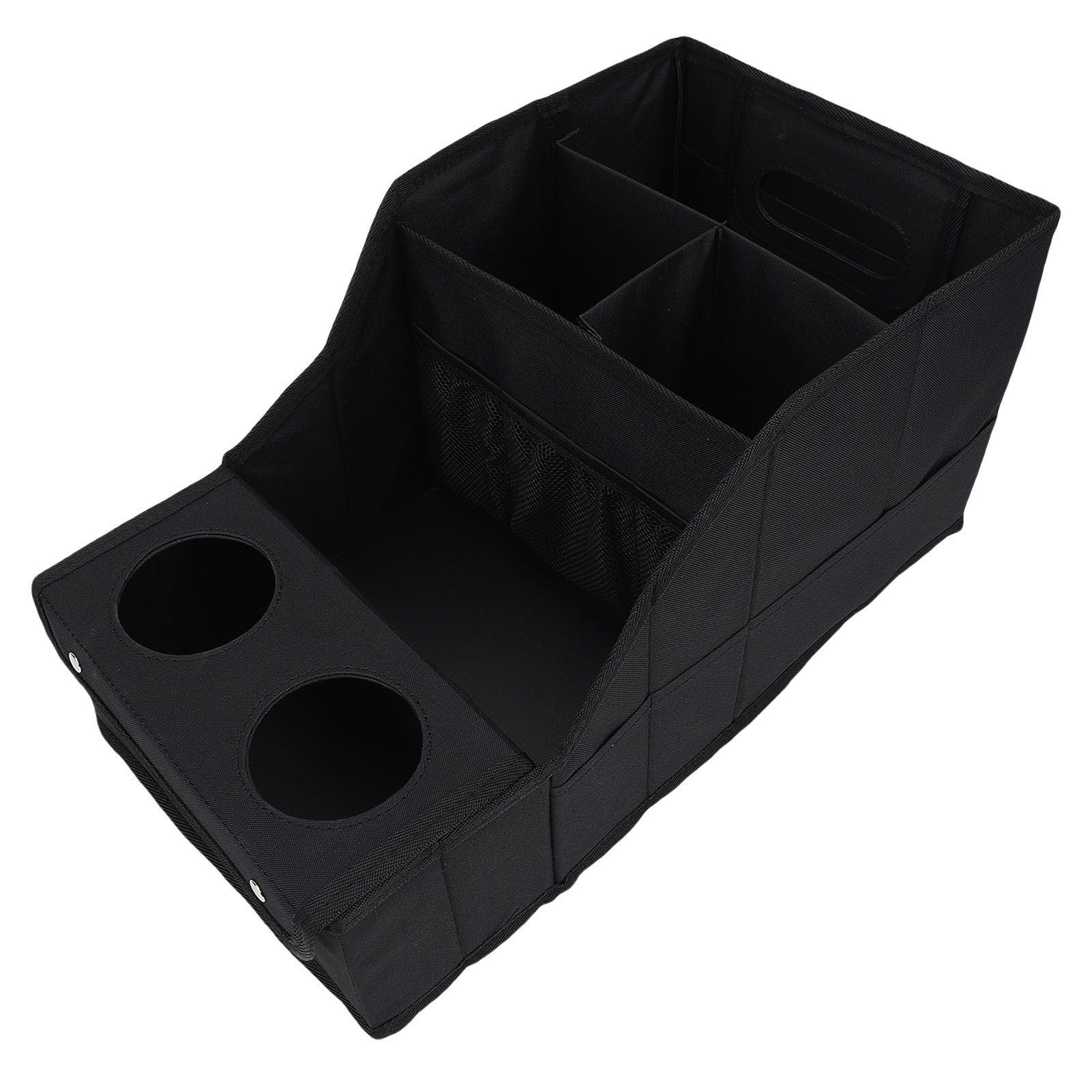 Car Seat Organizer with Compartments Cup Holders Multiple Pouches Foldable view 8