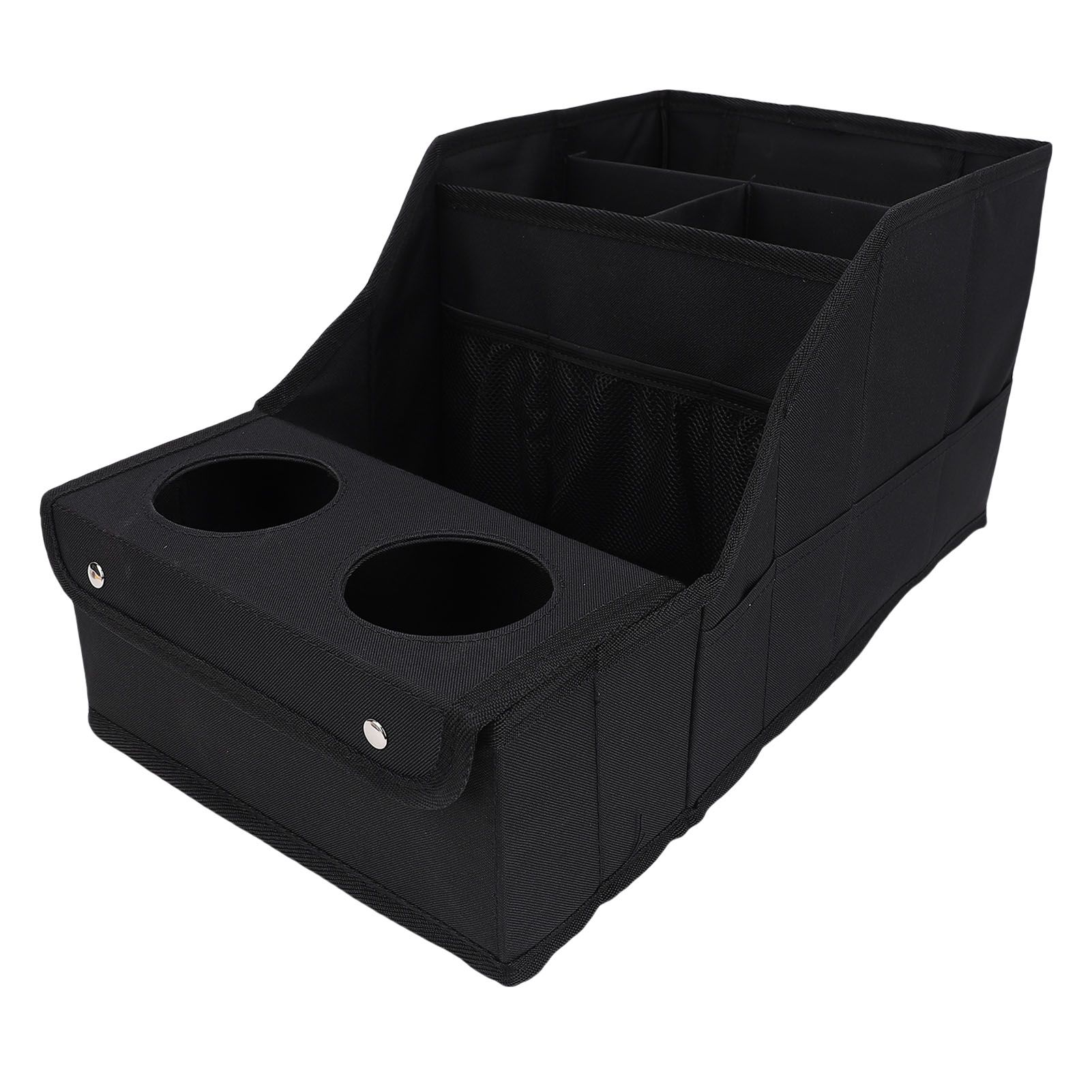 Car Seat Organizer with Compartments Cup Holders Multiple Pouches Foldable view 9