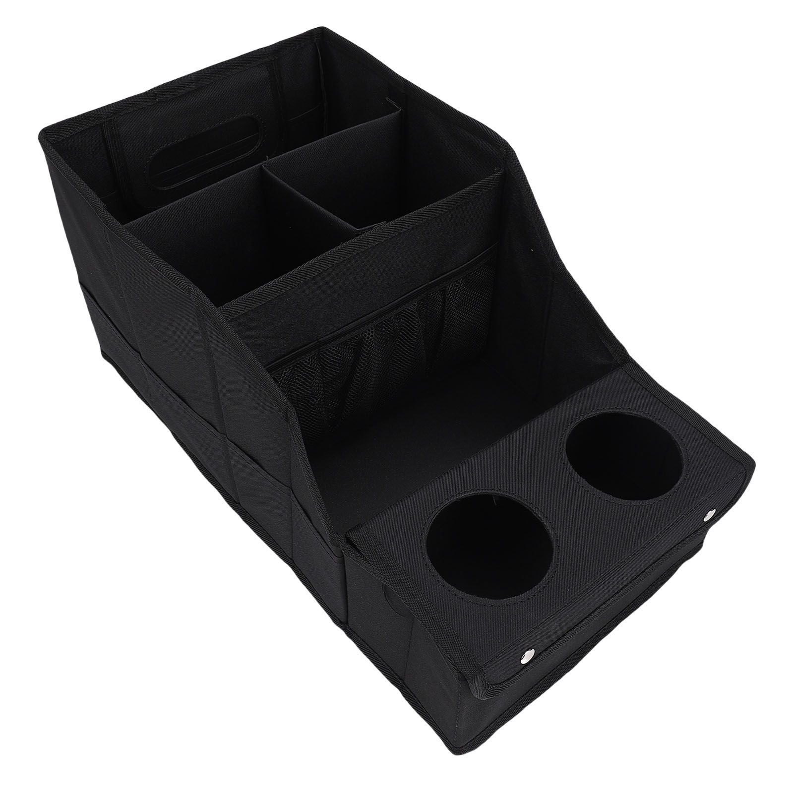 Car Seat Organizer with Compartments Cup Holders Multiple Pouches Foldable view 11