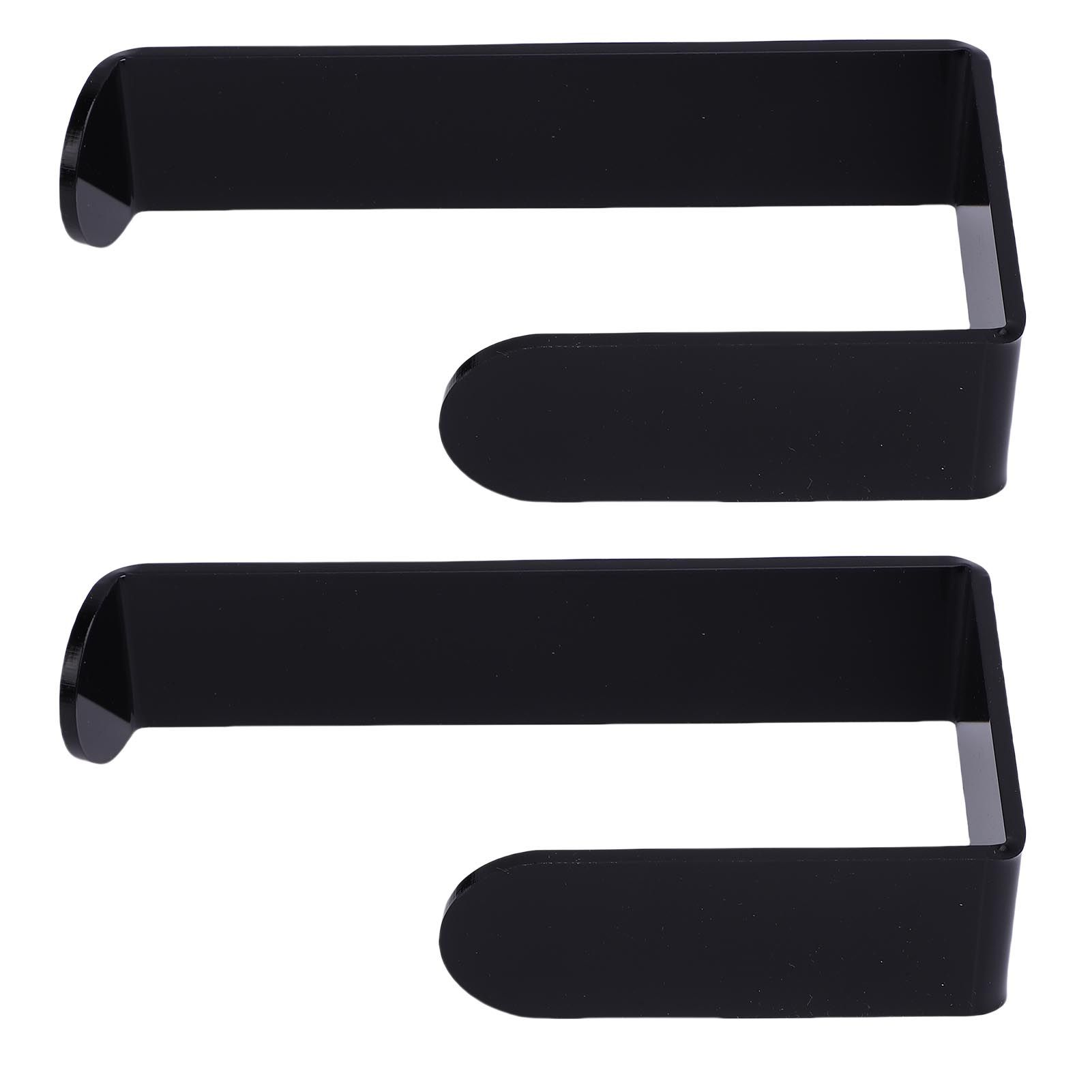 Self Adhesive Curtain Holdbacks Easy Install Black Acrylic Curtain Tiebacks view 4
