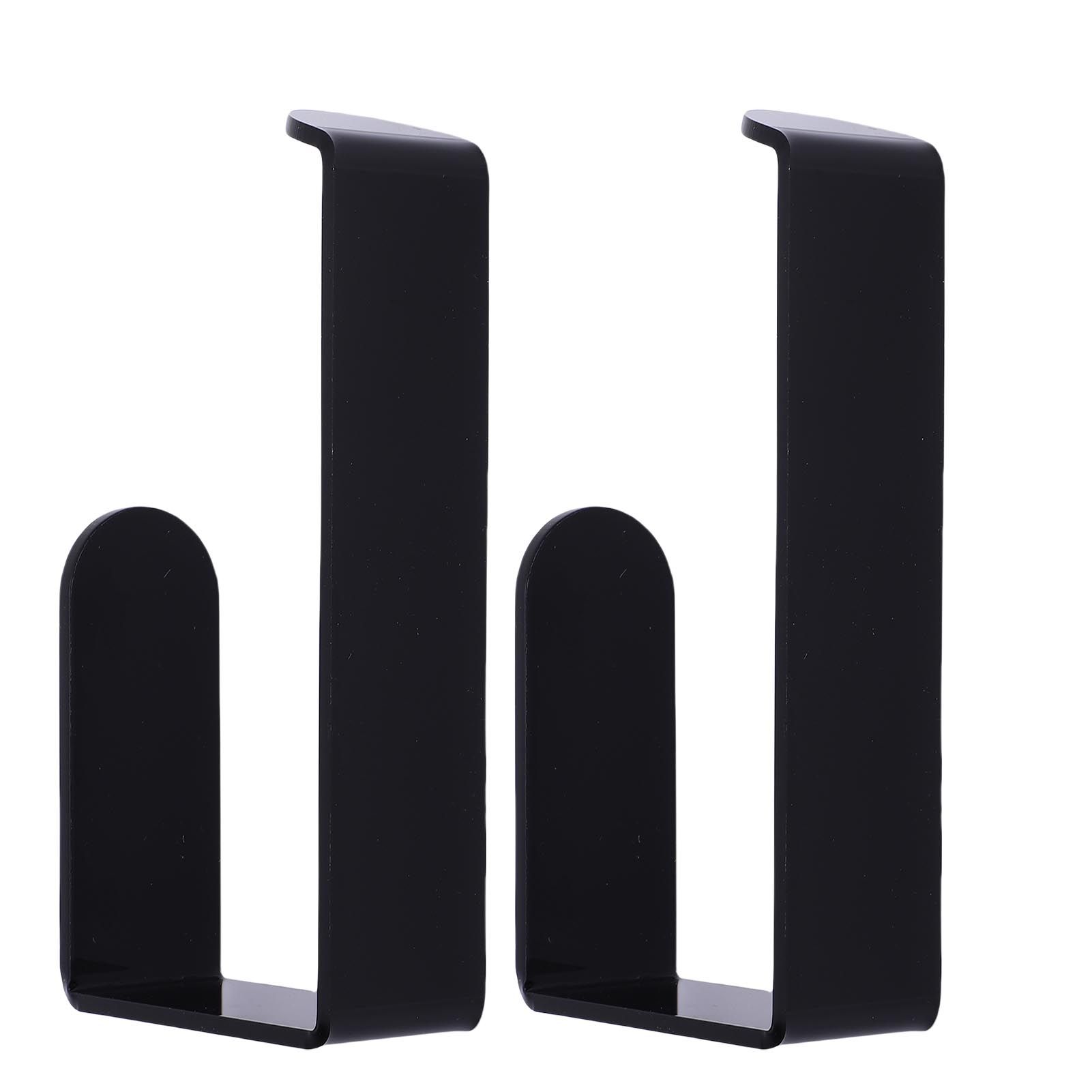 Self Adhesive Curtain Holdbacks Easy Install Black Acrylic Curtain Tiebacks view 9