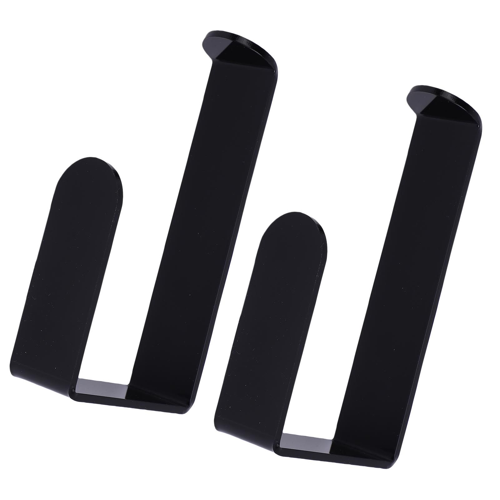 Self Adhesive Curtain Holdbacks Easy Install Black Acrylic Curtain Tiebacks view 12