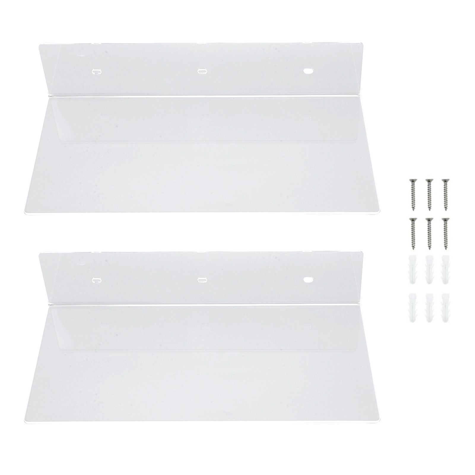 Wall Floating Shelves Wall Mounted Storage Acrylic Display Shelf Organizer for view 3