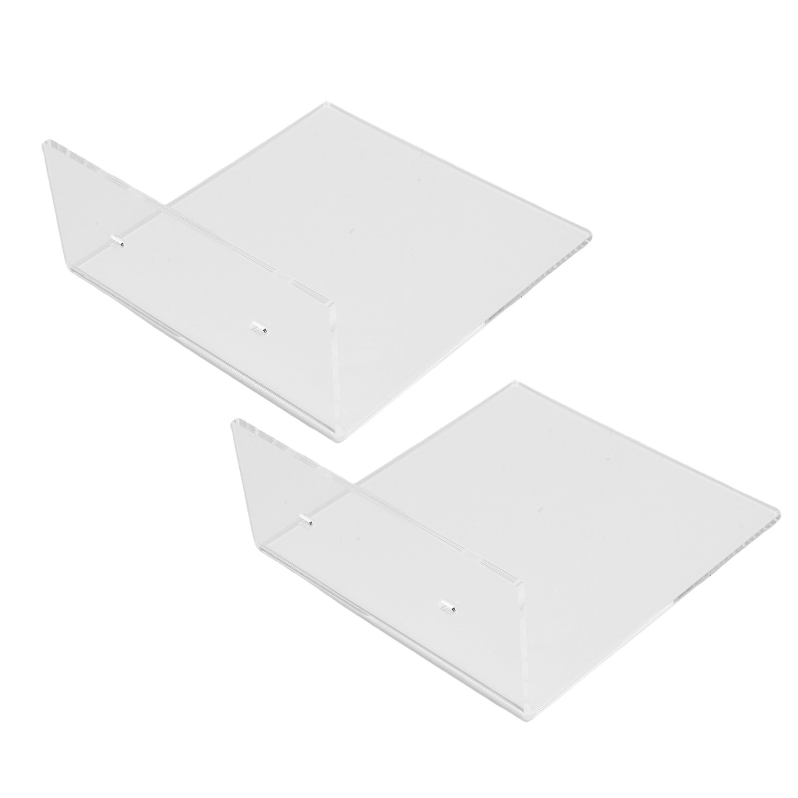 2PCS Small Floating Shelves Acrylic Wall Mounted Mini Storage Shelf with view 4