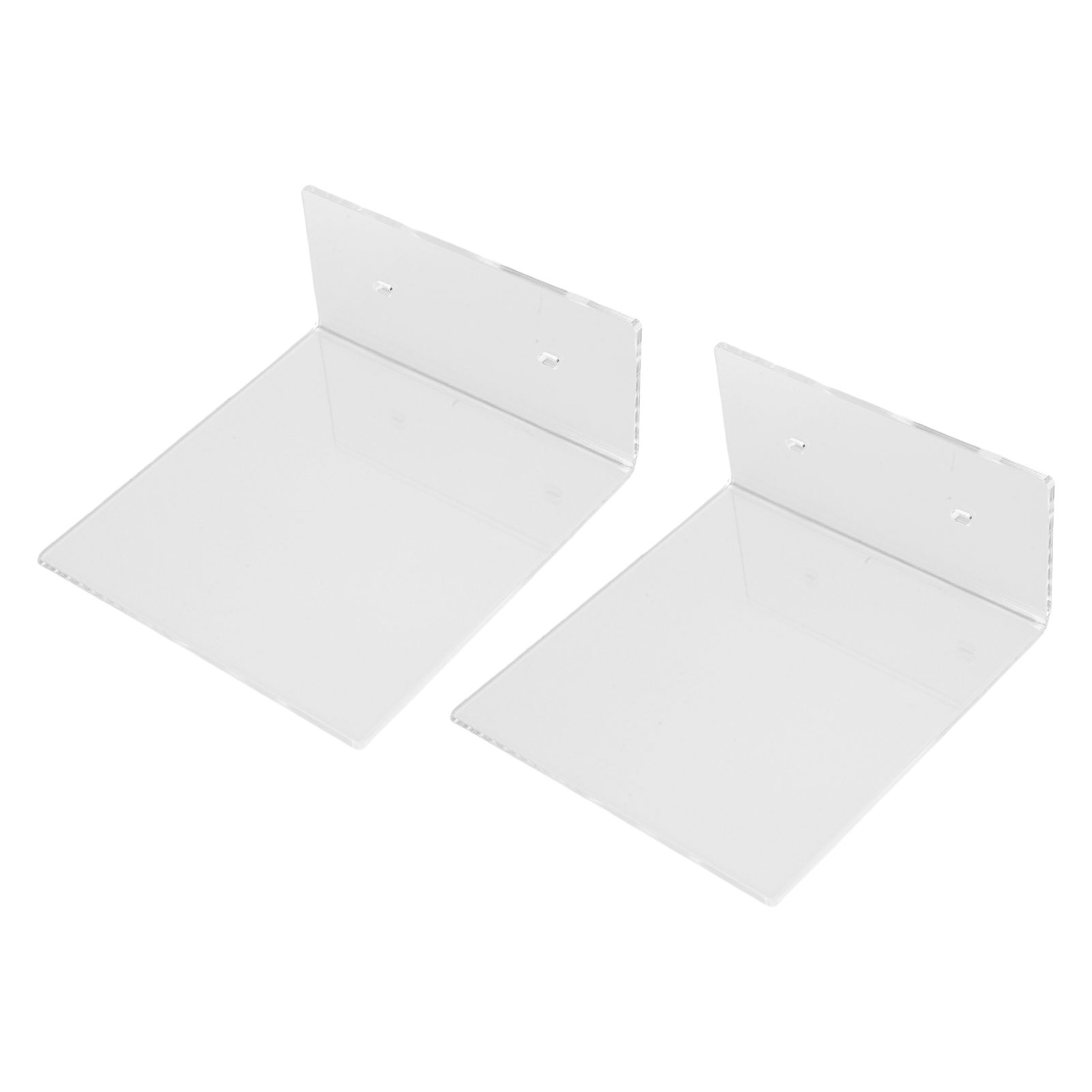 2PCS Small Floating Shelves Acrylic Wall Mounted Mini Storage Shelf with view 9