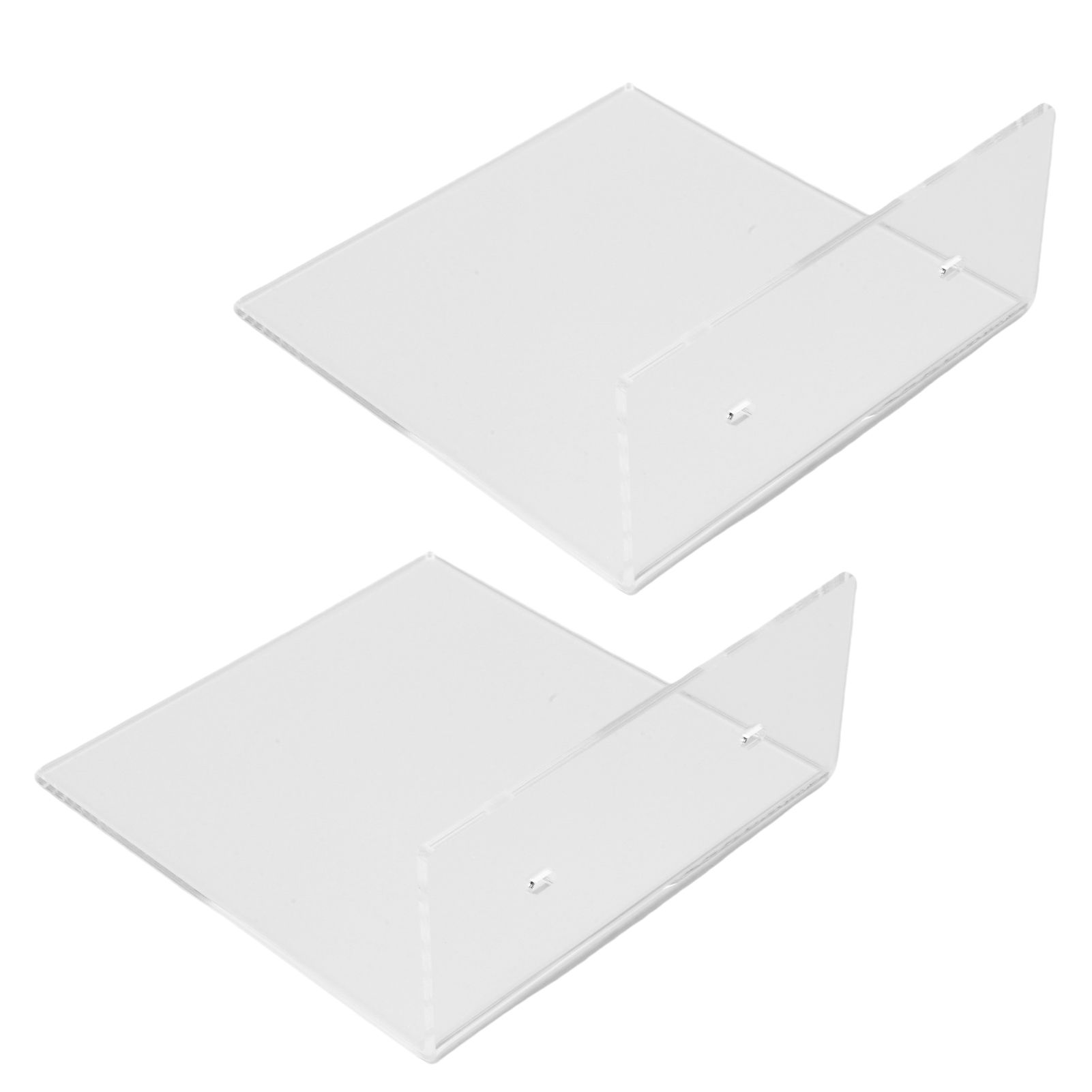 2PCS Small Floating Shelves Acrylic Wall Mounted Mini Storage Shelf with view 10