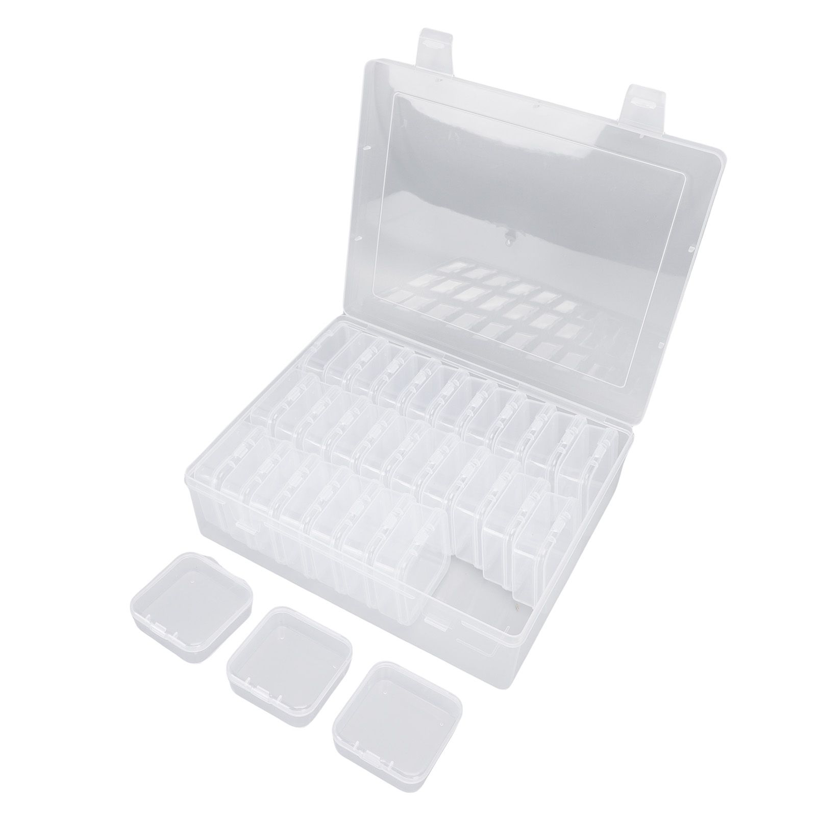 Small Bead Organizers Plastic Mini Clear Bead Storage Containers Transparent