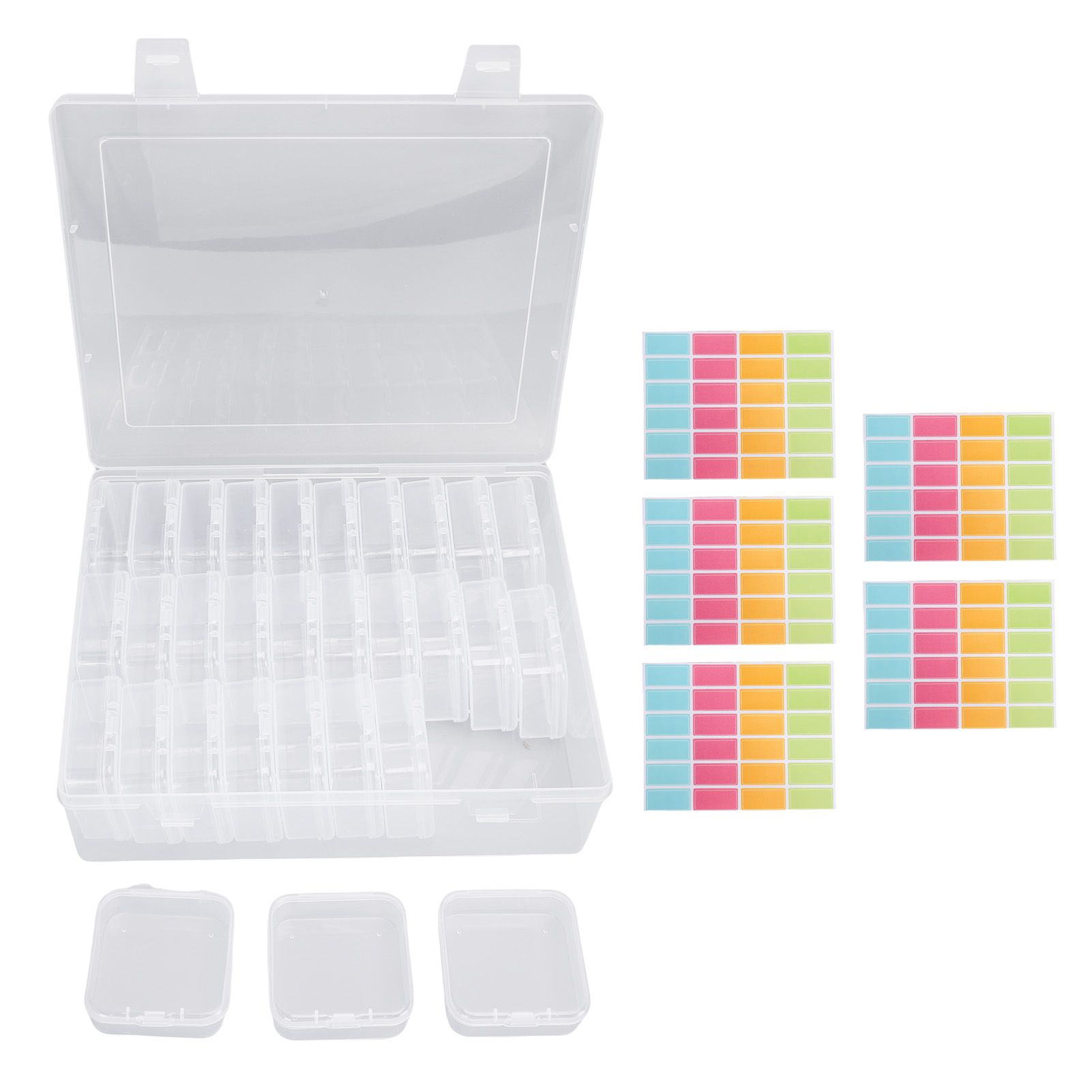 Small Bead Organizers Plastic Mini Clear Bead Storage Containers Transparent view 3