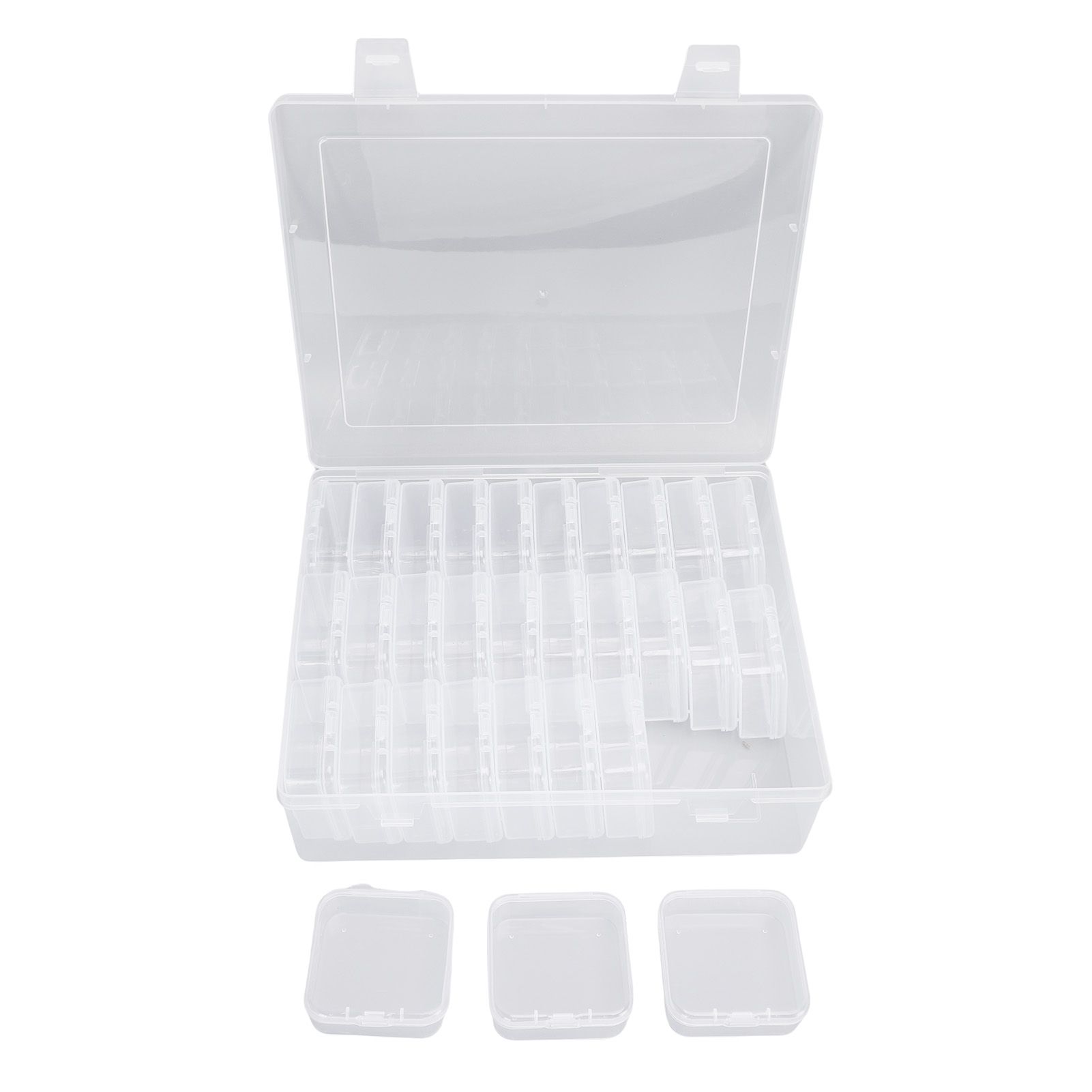 Small Bead Organizers Plastic Mini Clear Bead Storage Containers Transparent view 4