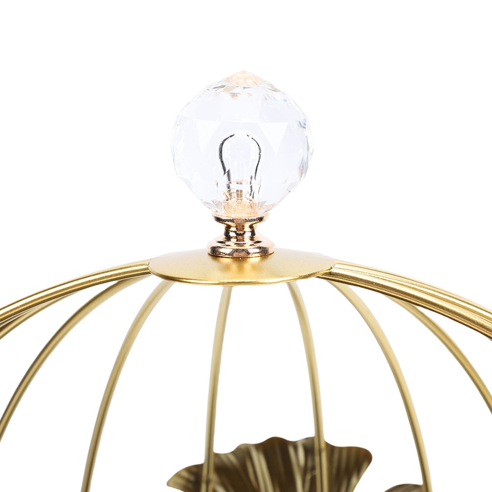 Gold Bird Cage Shape 2 Tier Cupcake Cake Stand Cosmetics Storage Rack Jewelry view 5