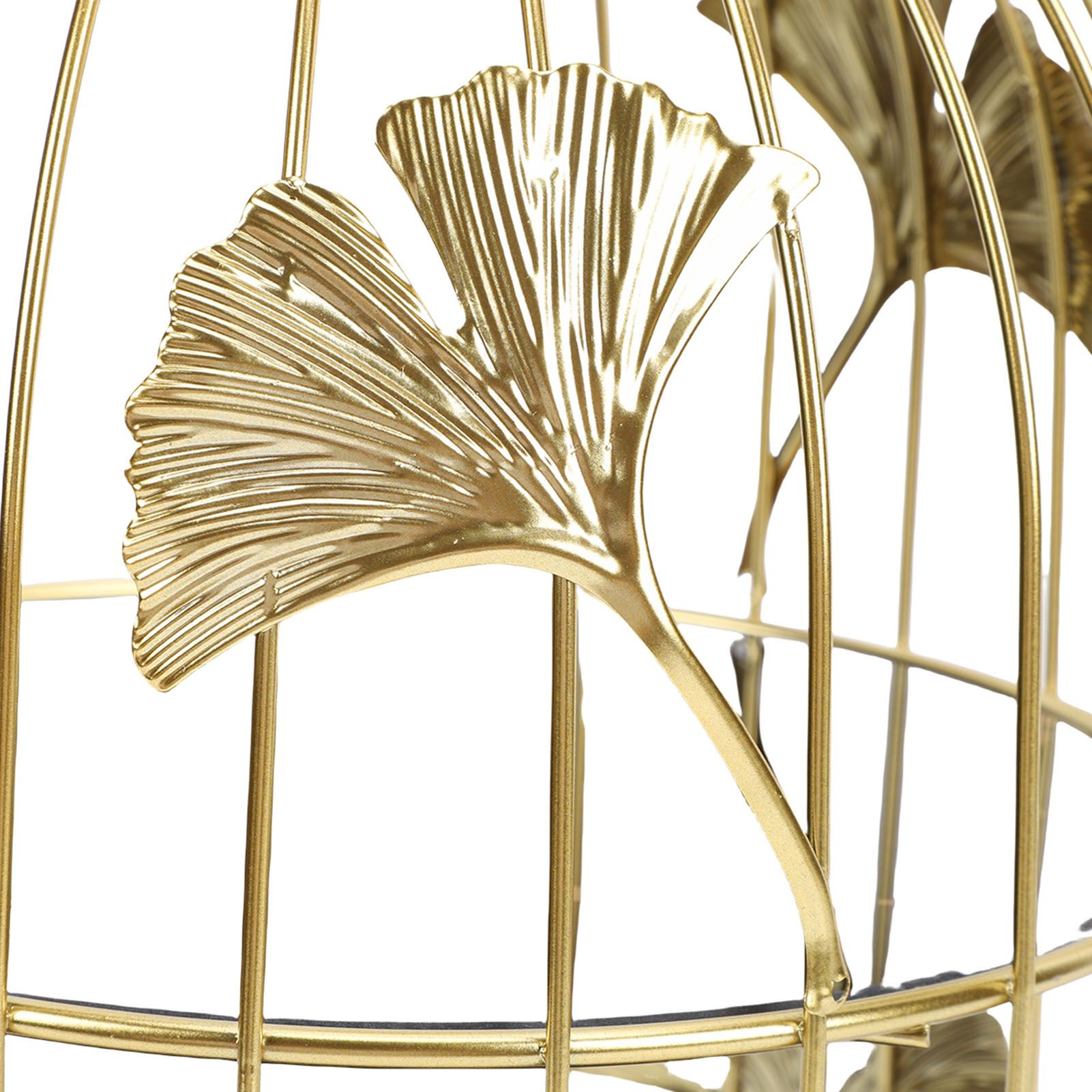 Gold Bird Cage Shape 2 Tier Cupcake Cake Stand Cosmetics Storage Rack Jewelry view 9