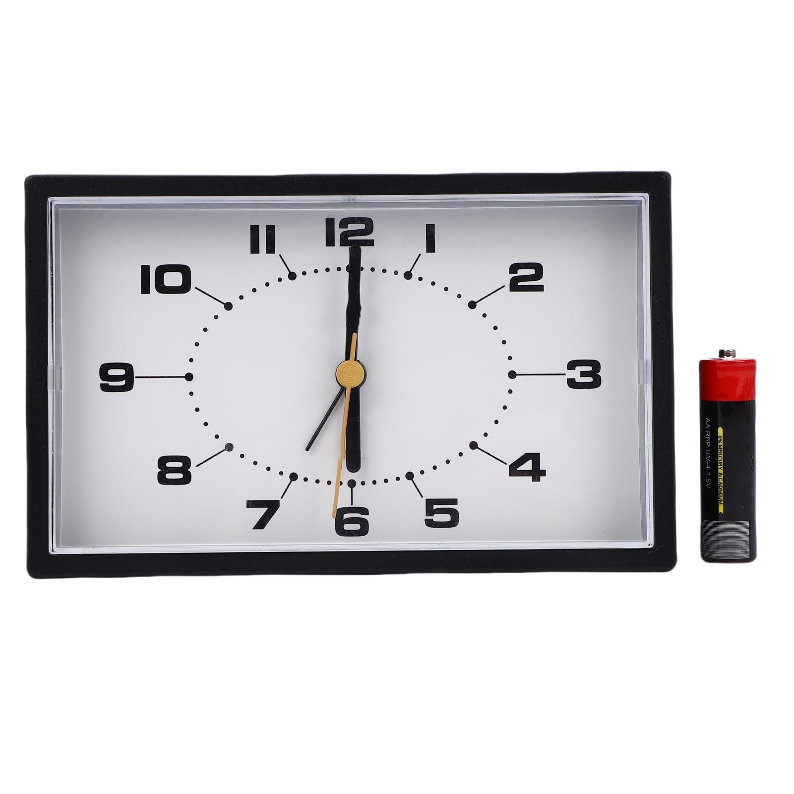 Analog Alarm Clock Quiet Battery Operated Plastic Minimalist Desk Analog Clock view 3