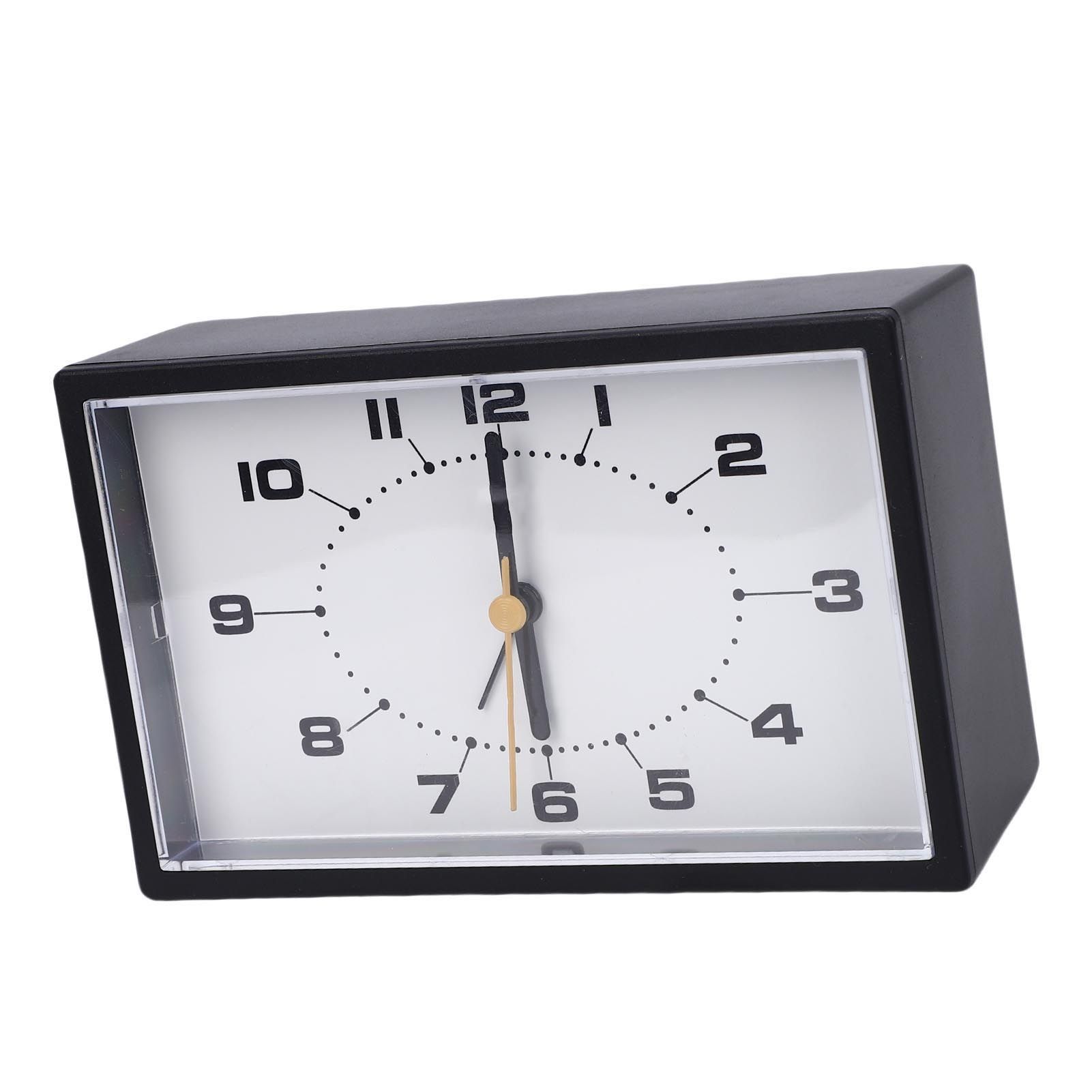 Analog Alarm Clock Quiet Battery Operated Plastic Minimalist Desk Analog Clock view 4