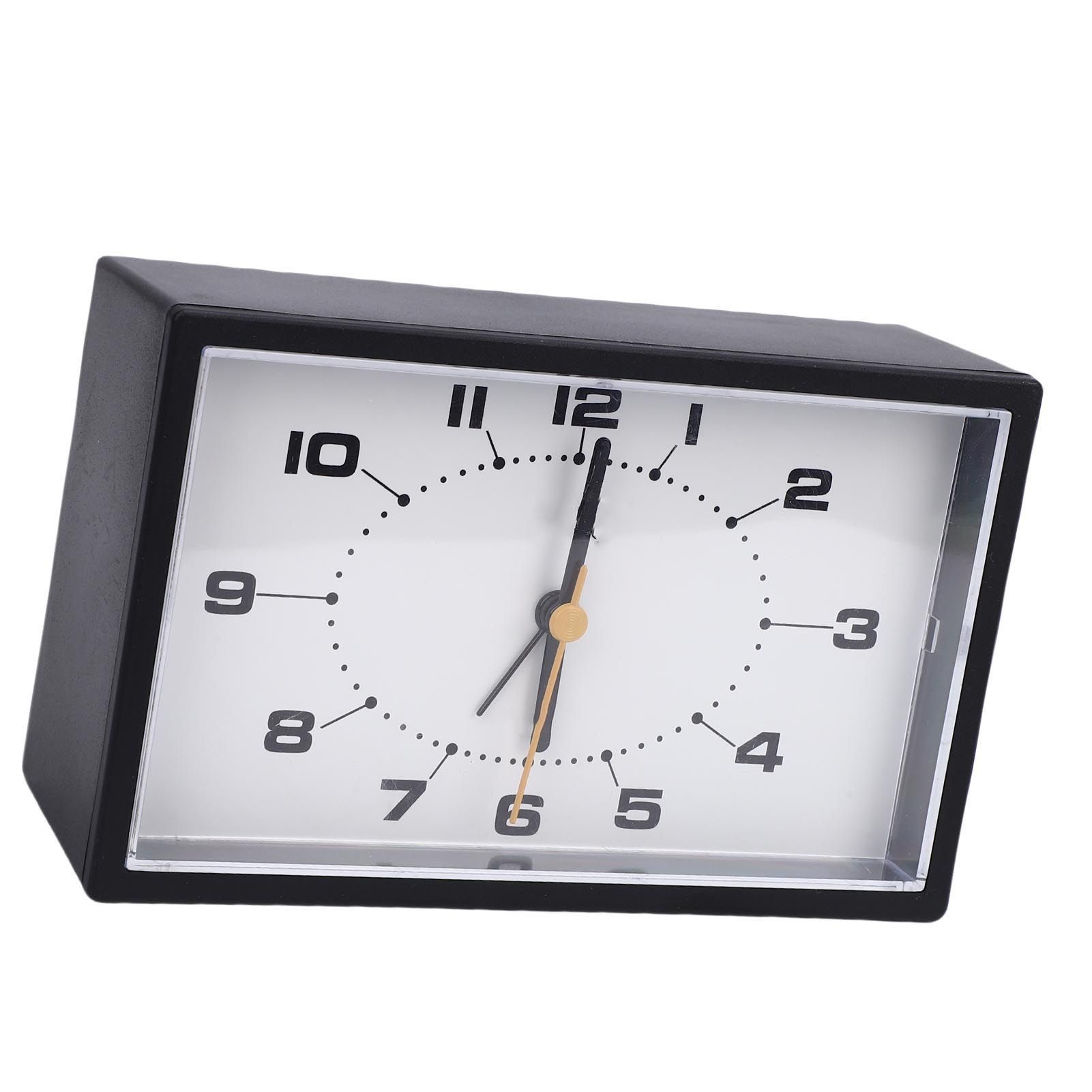 Analog Alarm Clock Quiet Battery Operated Plastic Minimalist Desk Analog Clock view 6