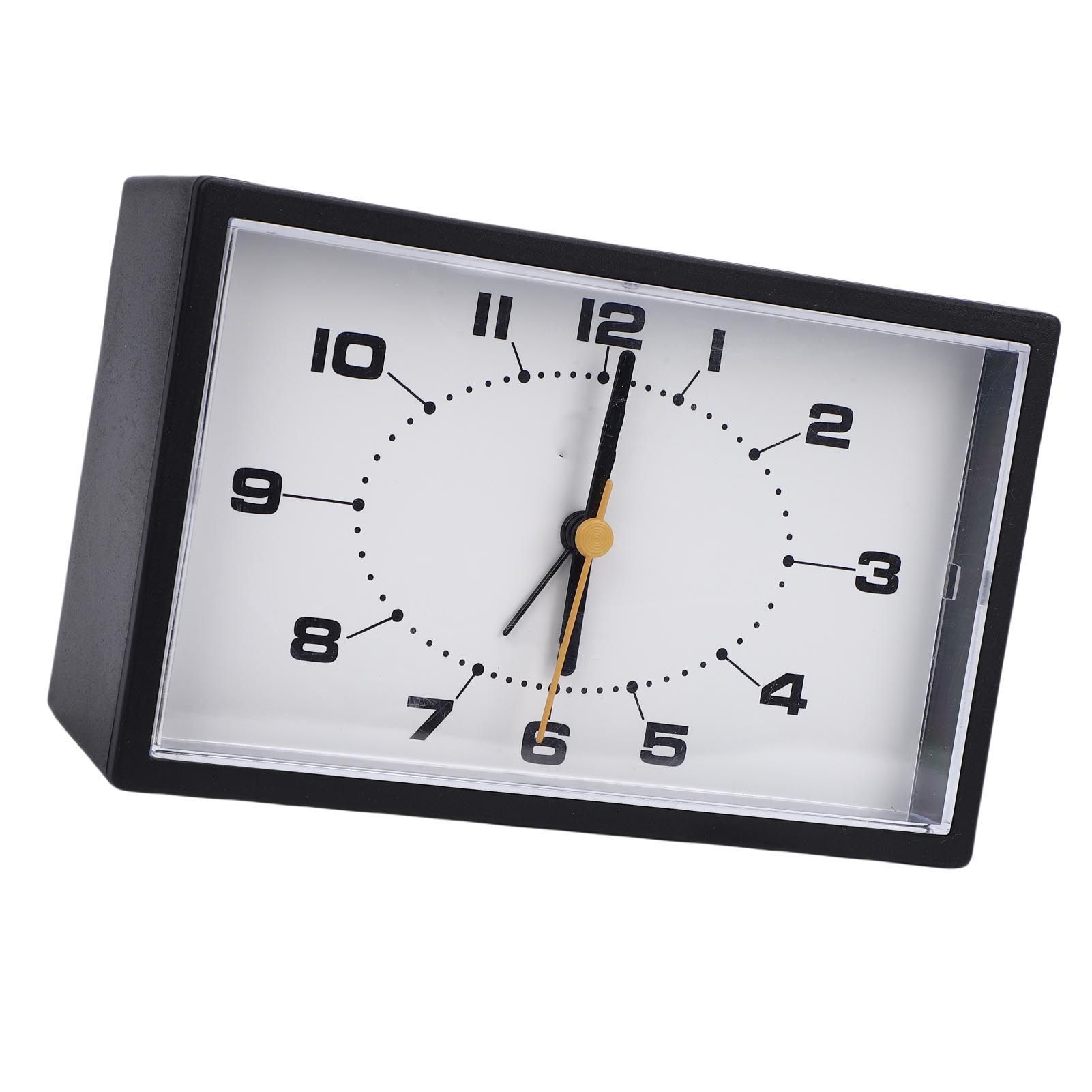 Analog Alarm Clock Quiet Battery Operated Plastic Minimalist Desk Analog Clock view 8