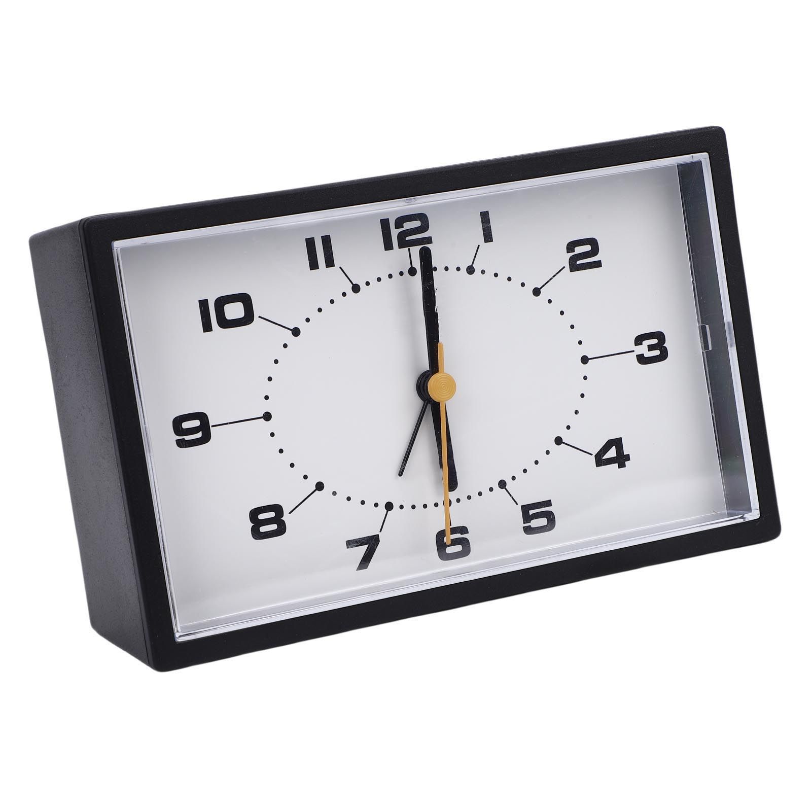 Analog Alarm Clock Quiet Battery Operated Plastic Minimalist Desk Analog Clock view 9