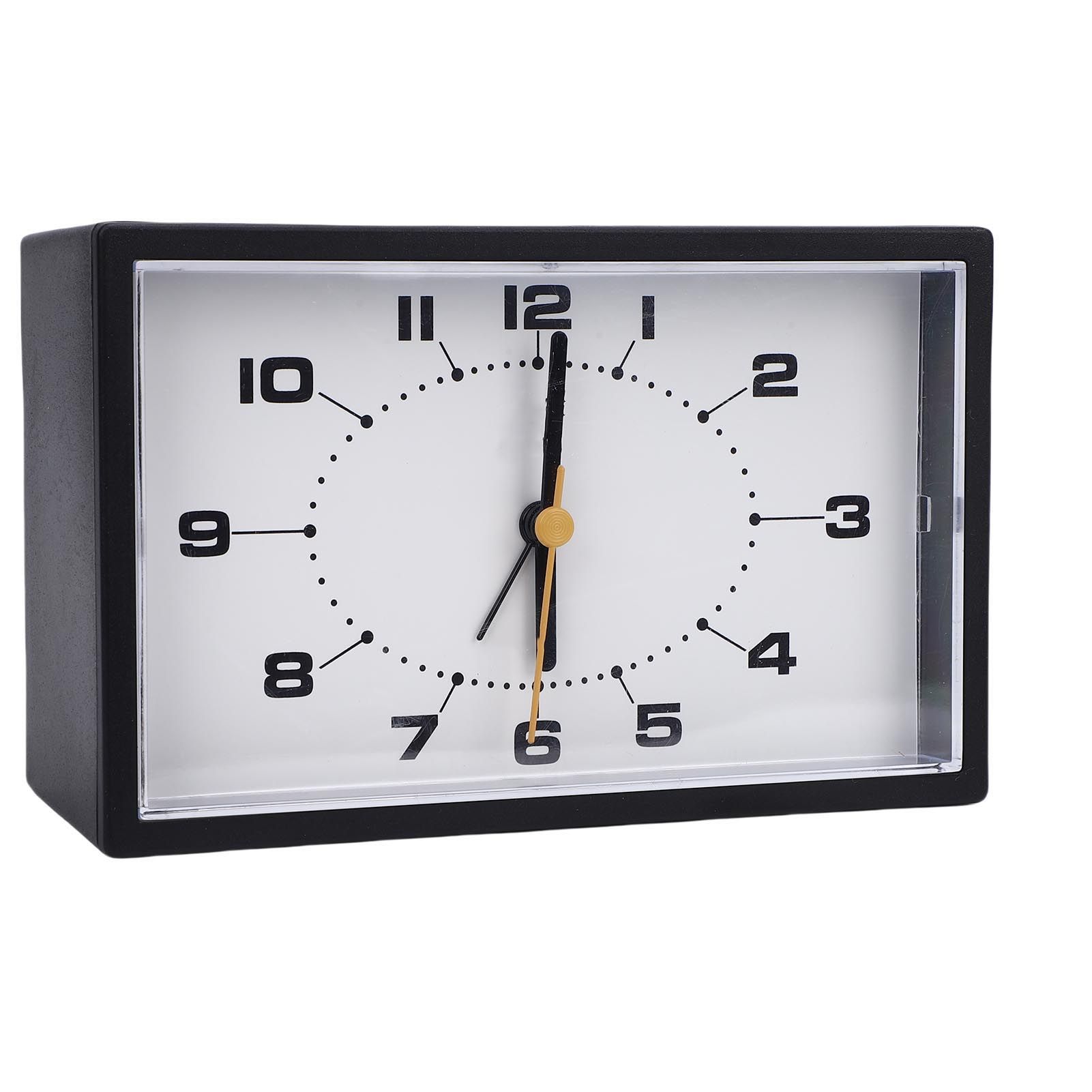 Analog Alarm Clock Quiet Battery Operated Plastic Minimalist Desk Analog Clock view 10