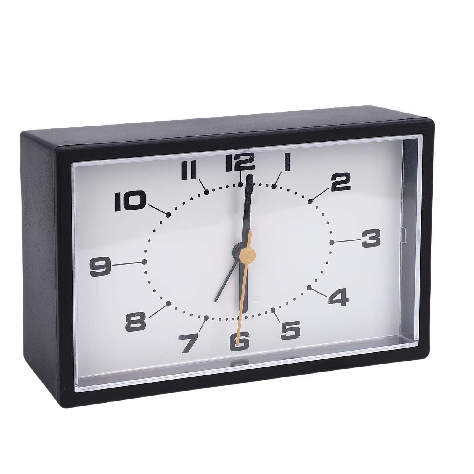 Analog Alarm Clock Quiet Battery Operated Plastic Minimalist Desk Analog Clock view 11