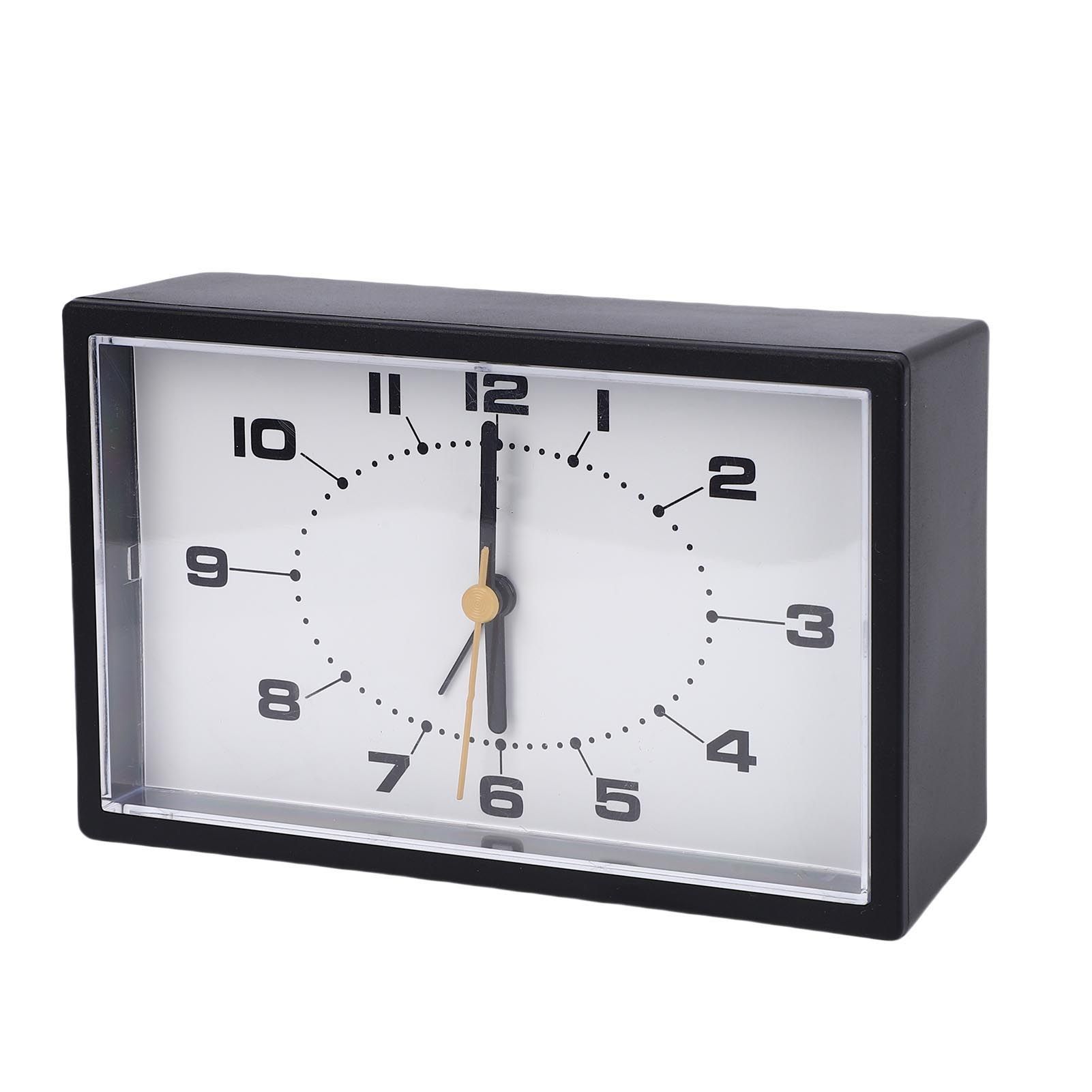 Analog Alarm Clock Quiet Battery Operated Plastic Minimalist Desk Analog Clock view 12
