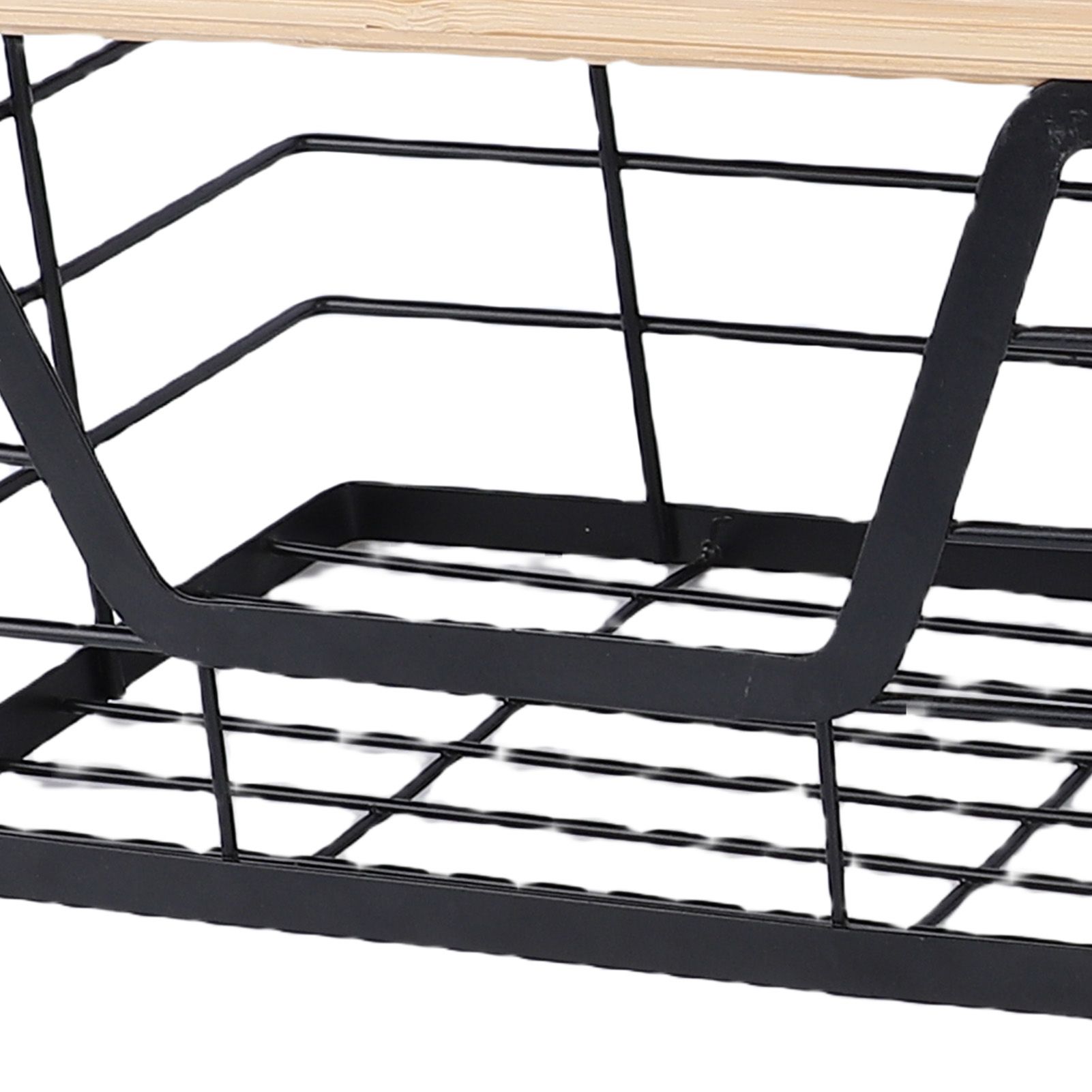 2PCS Metal Trash Bag Holder with Wood Lid Wall Hanging Or Desktop Garbage Bag view 7