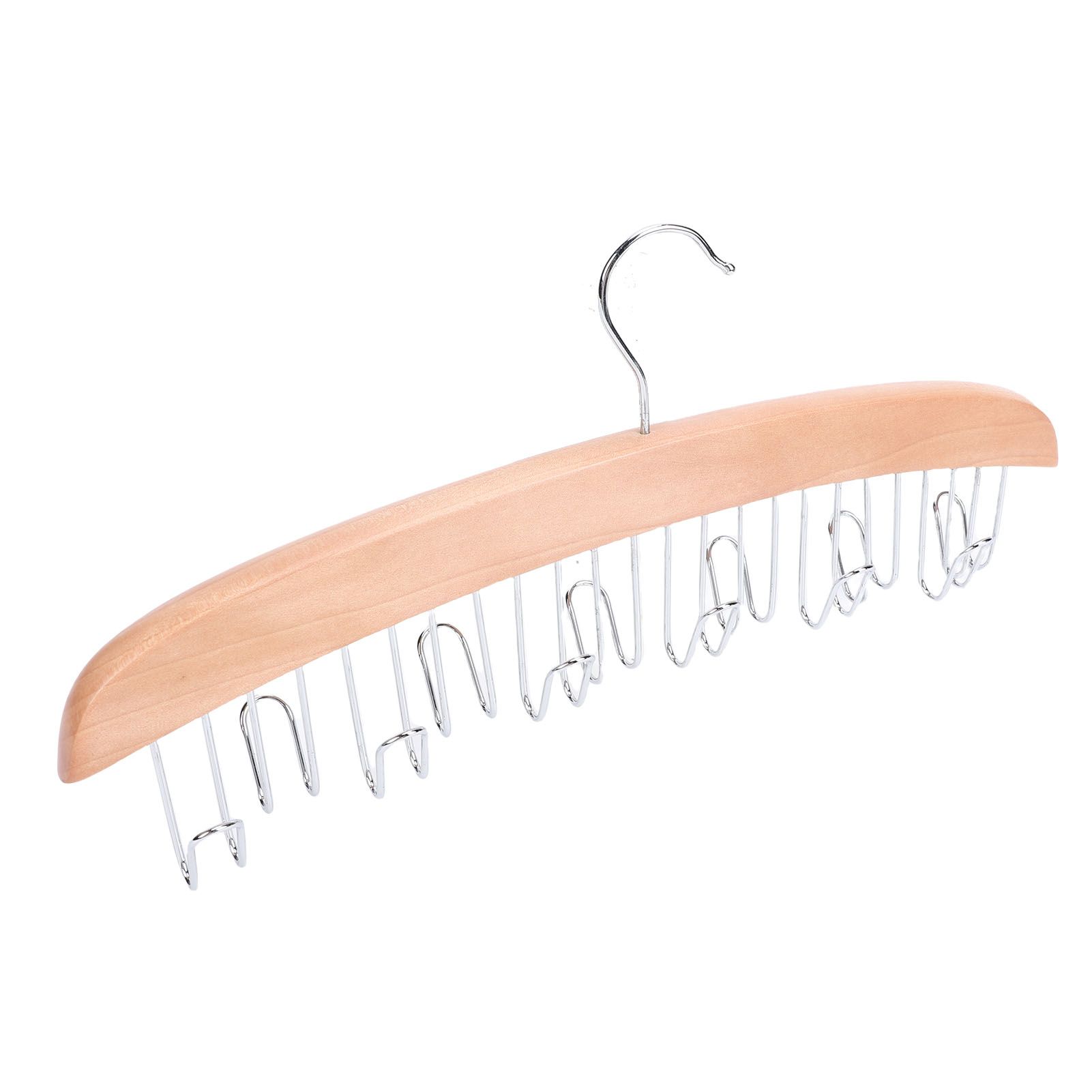 Belt Hanger Large Capacity Space Saving Multifunctional Wood Belt Organizer view 9
