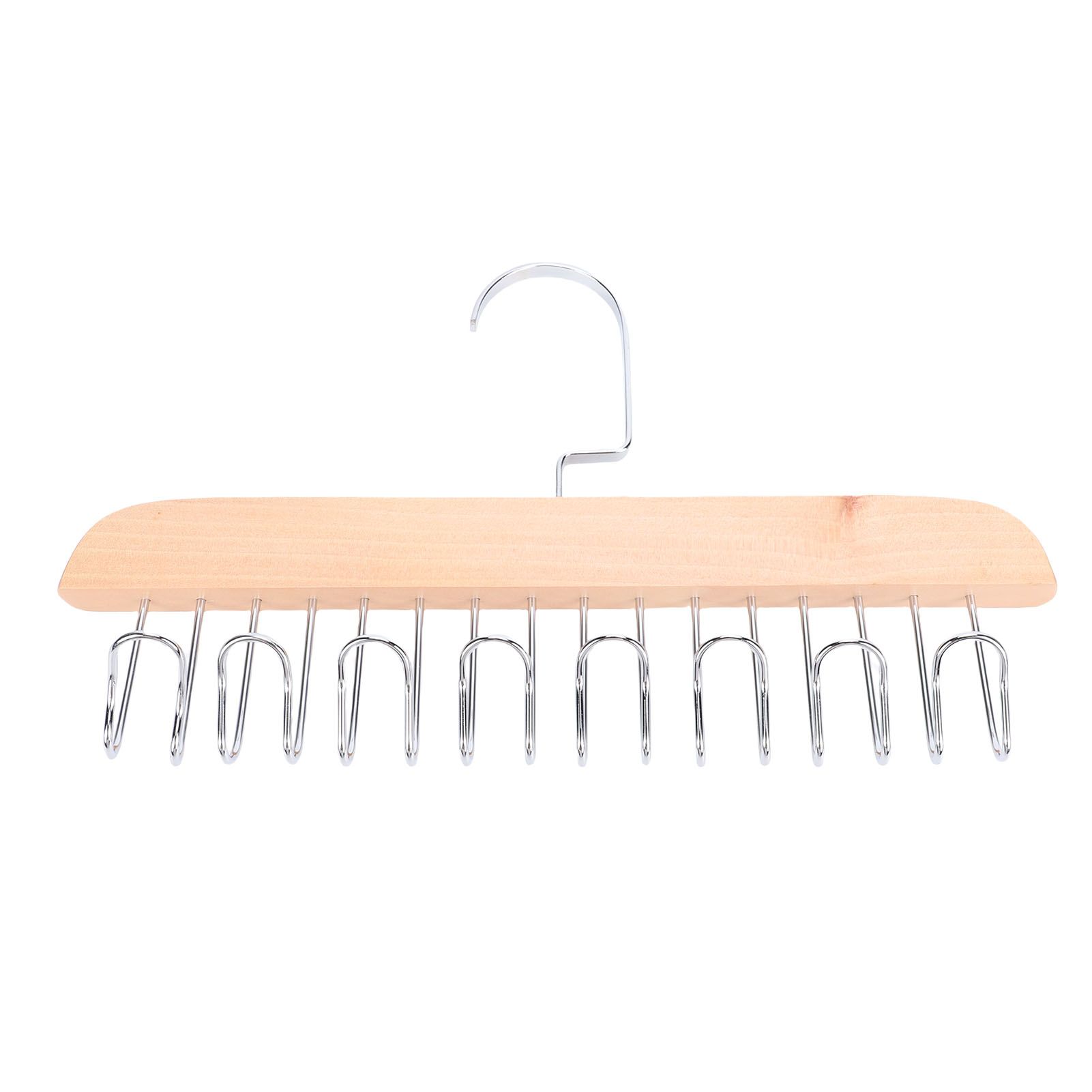 Belt Hanger Large Capacity Space Saving Multifunctional Wood Belt Organizer view 12