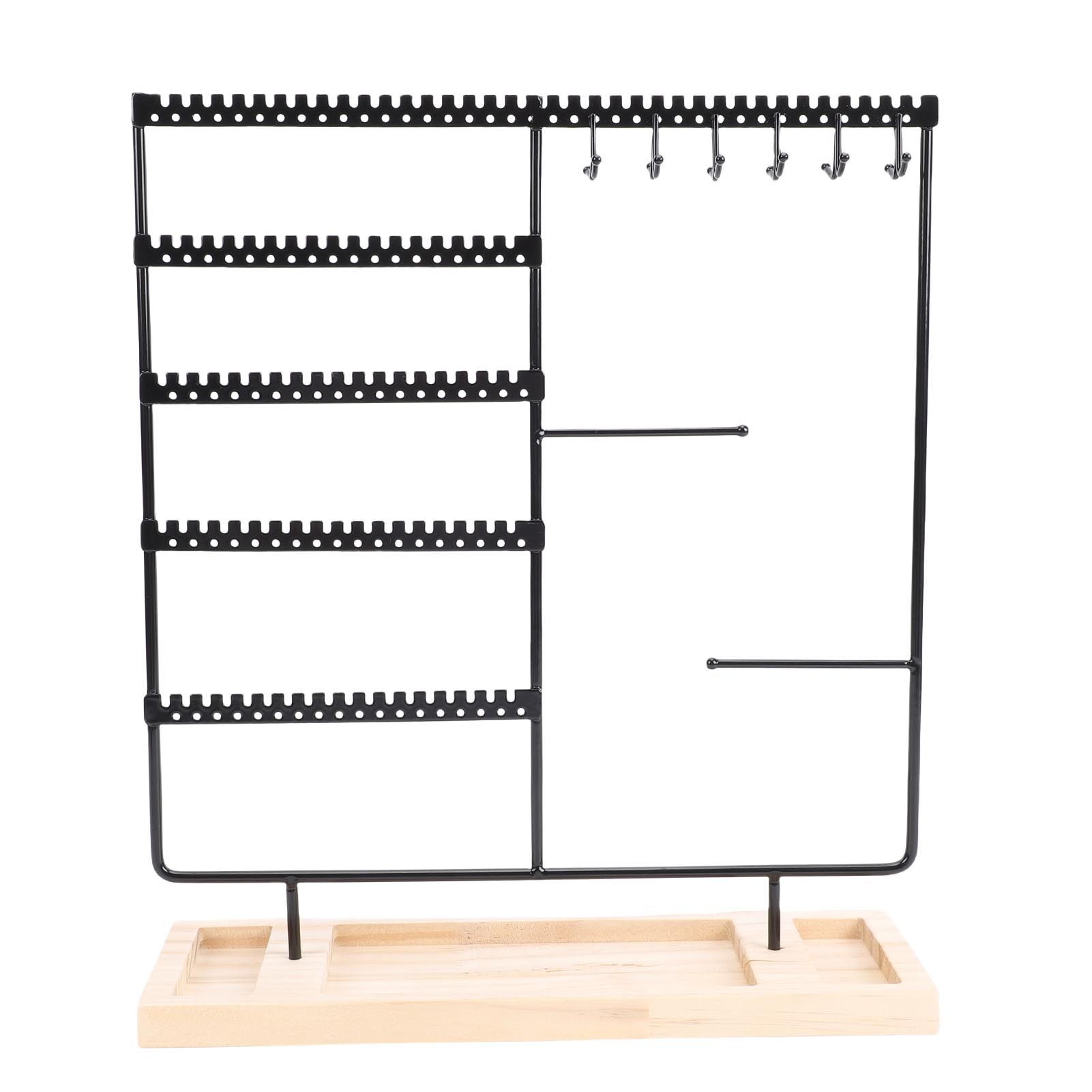 Jewelry Organizer Stand Metal Earring Holder Bracelet Necklace Display Rack view 4