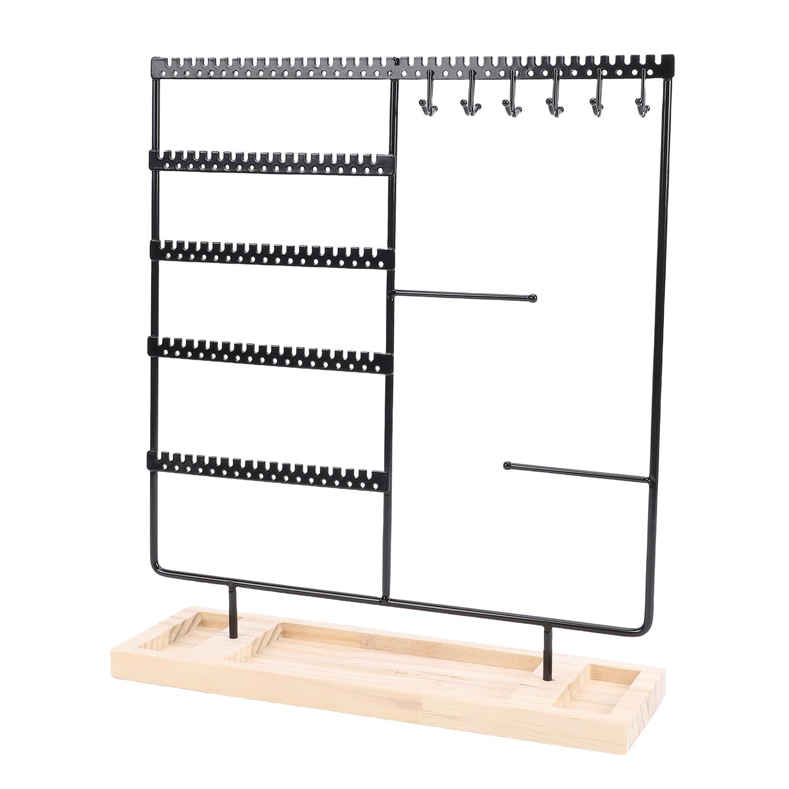 Jewelry Organizer Stand Metal Earring Holder Bracelet Necklace Display Rack view 11