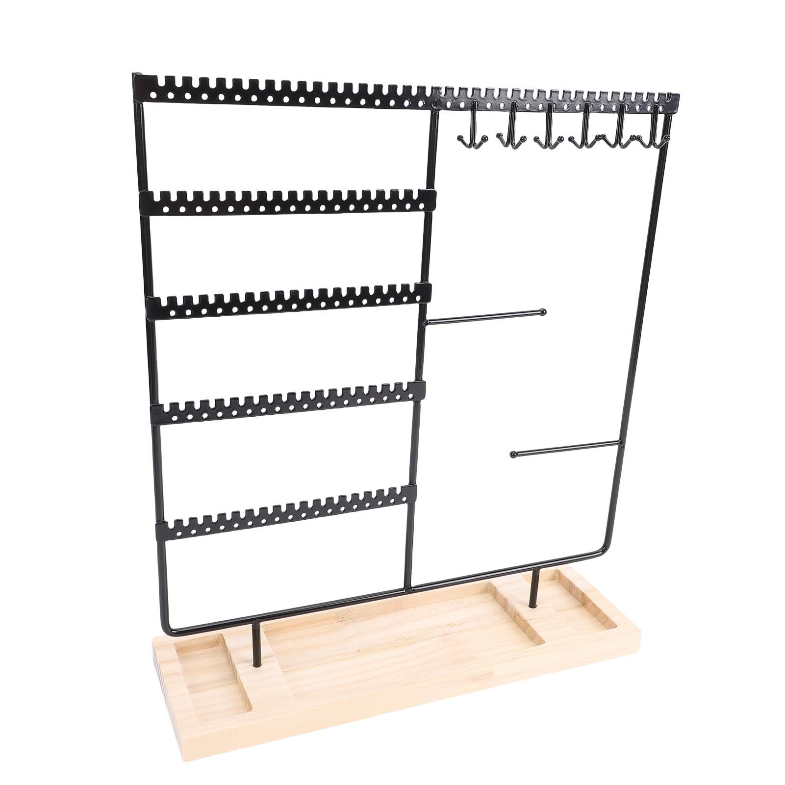 Jewelry Organizer Stand Metal Earring Holder Bracelet Necklace Display Rack view 12