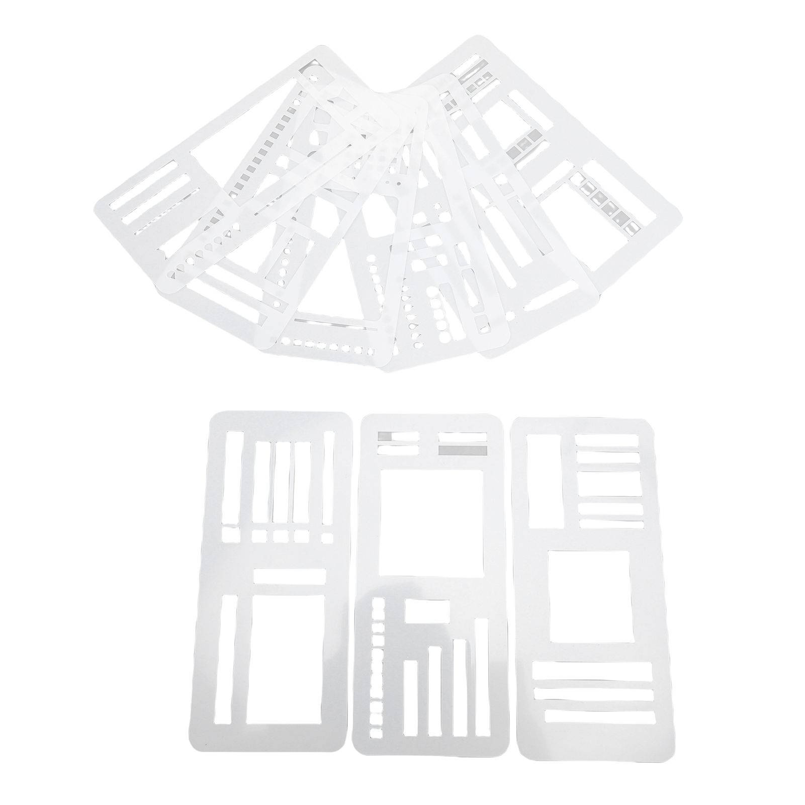 9PCS Hand Made Record Templates Flexible Reusable Planner Stencil Set for 5mm view 2