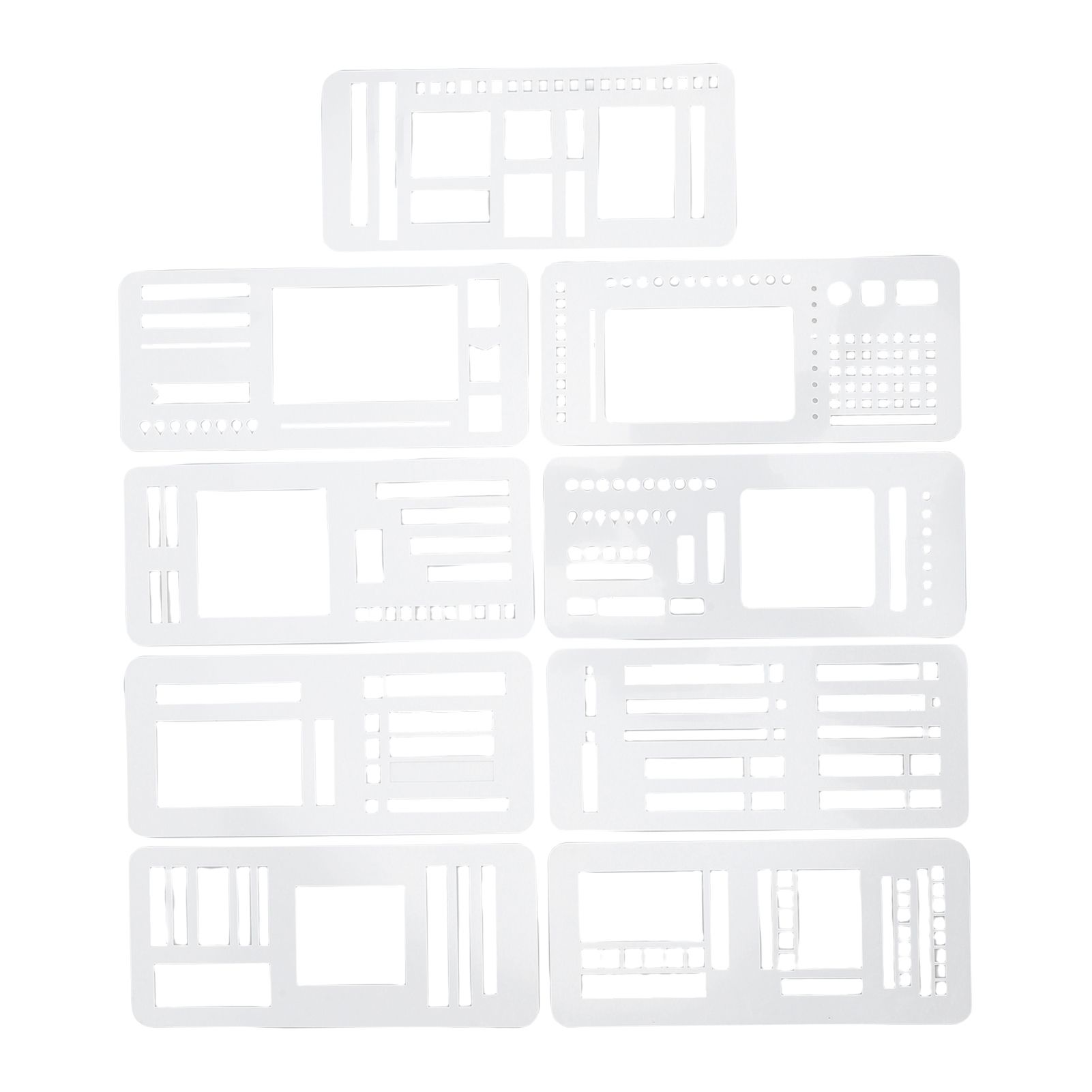 9PCS Hand Made Record Templates Flexible Reusable Planner Stencil Set for 5mm view 3