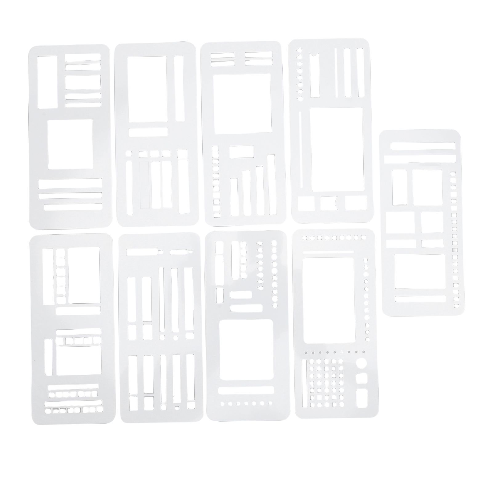 9PCS Hand Made Record Templates Flexible Reusable Planner Stencil Set for 5mm view 4