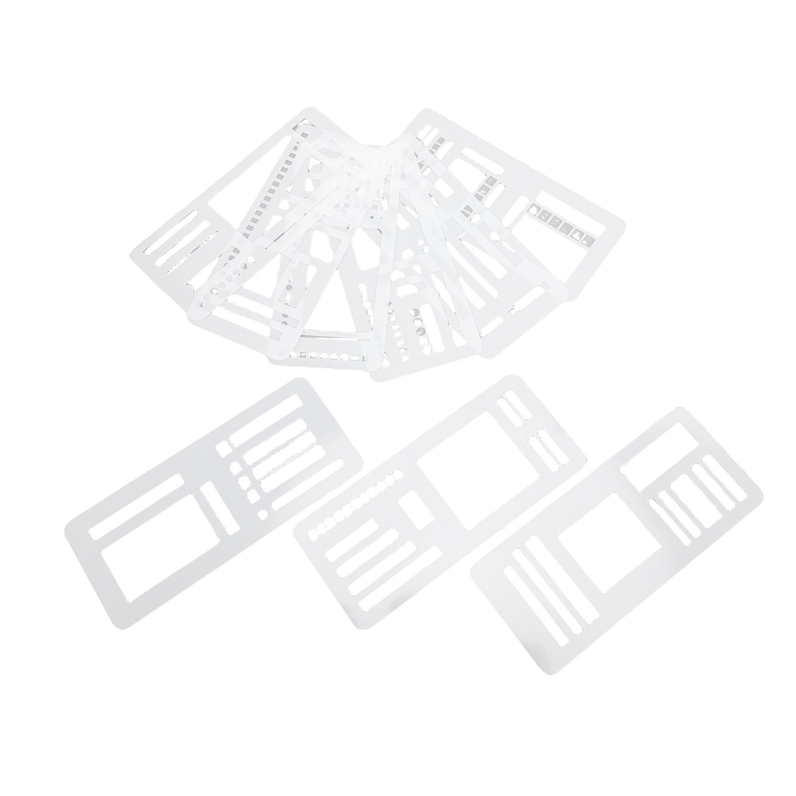 9PCS Hand Made Record Templates Flexible Reusable Planner Stencil Set for 5mm view 5