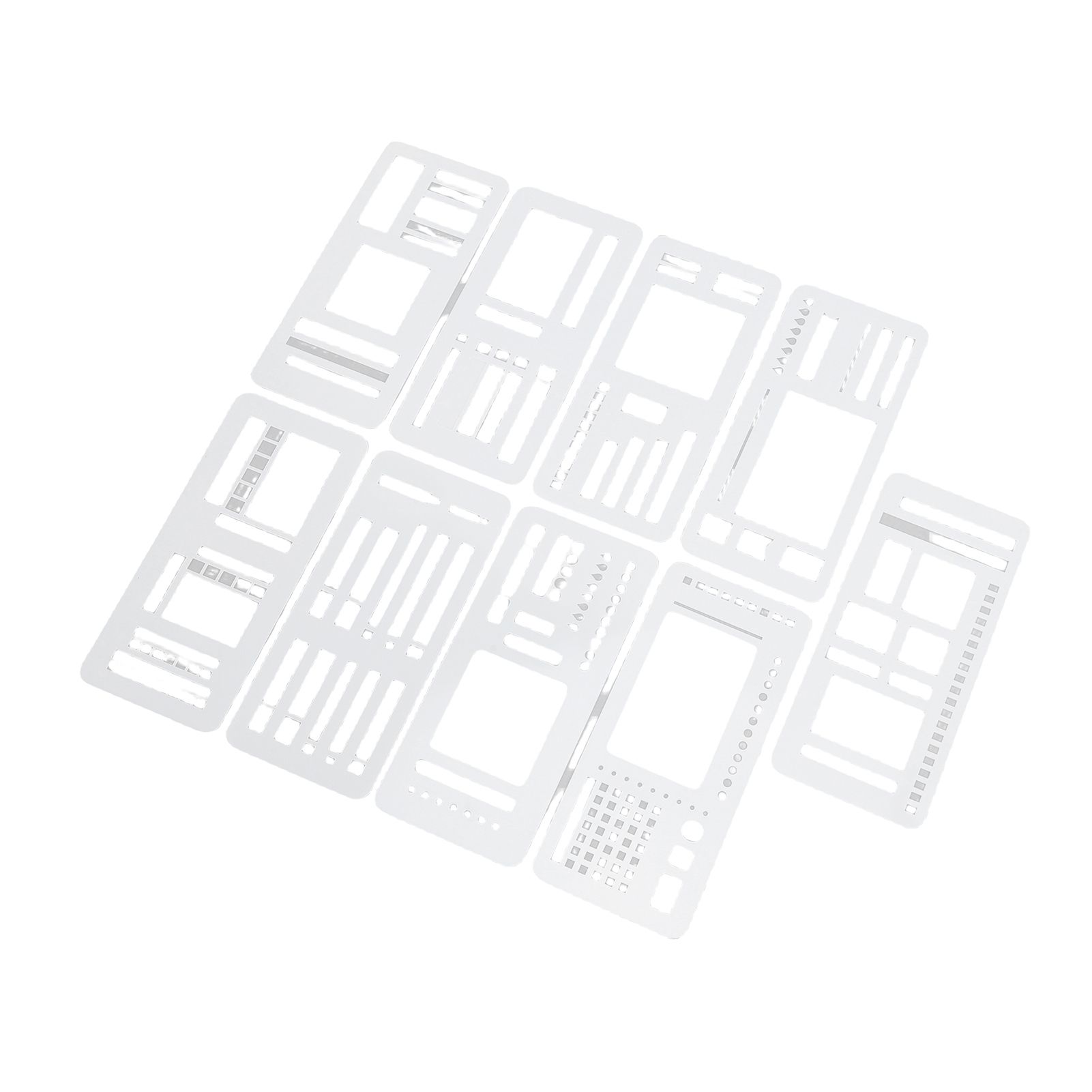 9PCS Hand Made Record Templates Flexible Reusable Planner Stencil Set for 5mm view 6