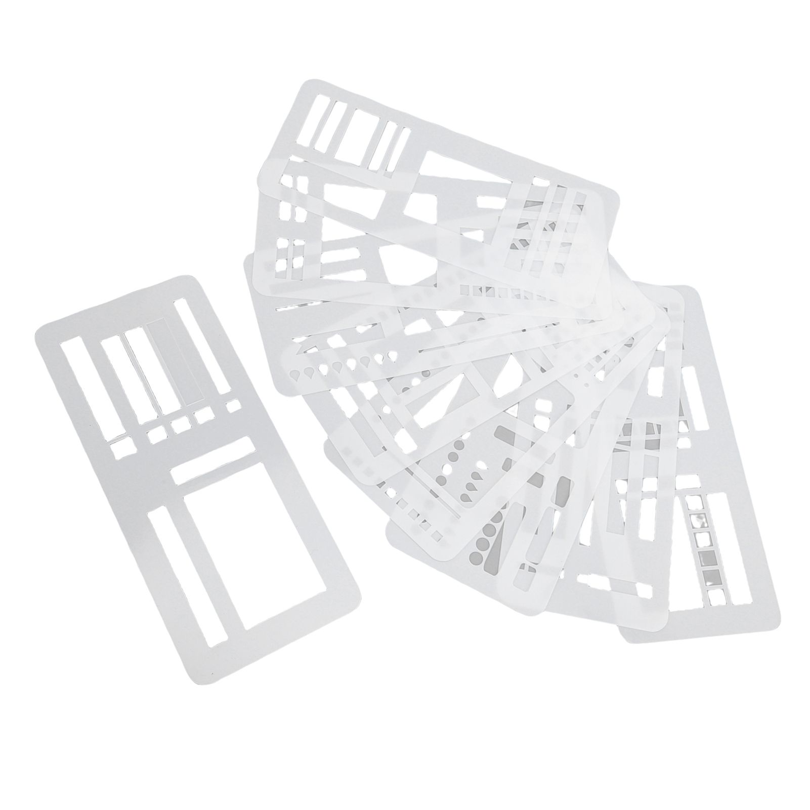 9PCS Hand Made Record Templates Flexible Reusable Planner Stencil Set for 5mm view 7