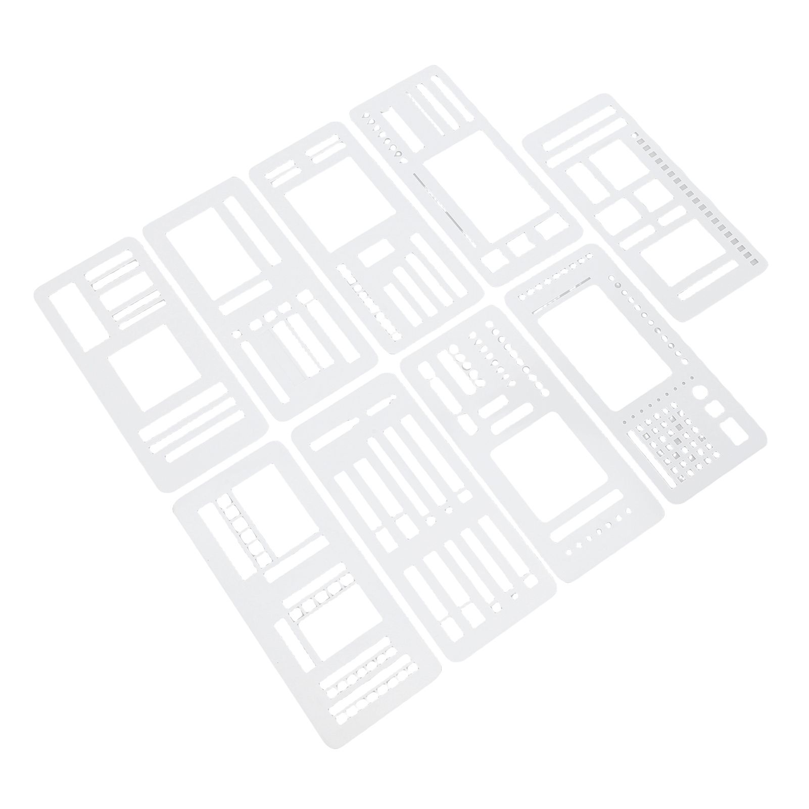 9PCS Hand Made Record Templates Flexible Reusable Planner Stencil Set for 5mm view 9