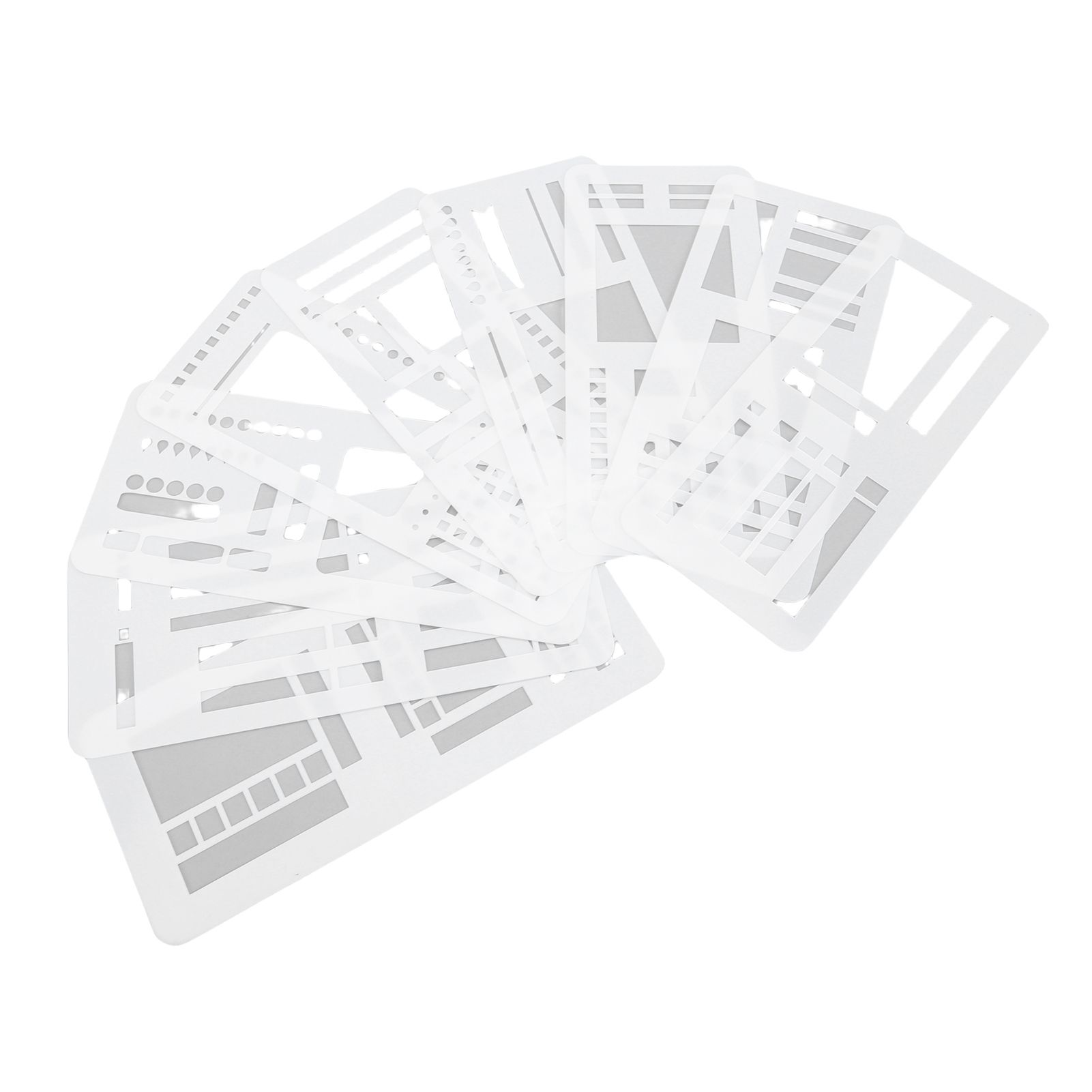 9PCS Hand Made Record Templates Flexible Reusable Planner Stencil Set for 5mm view 12