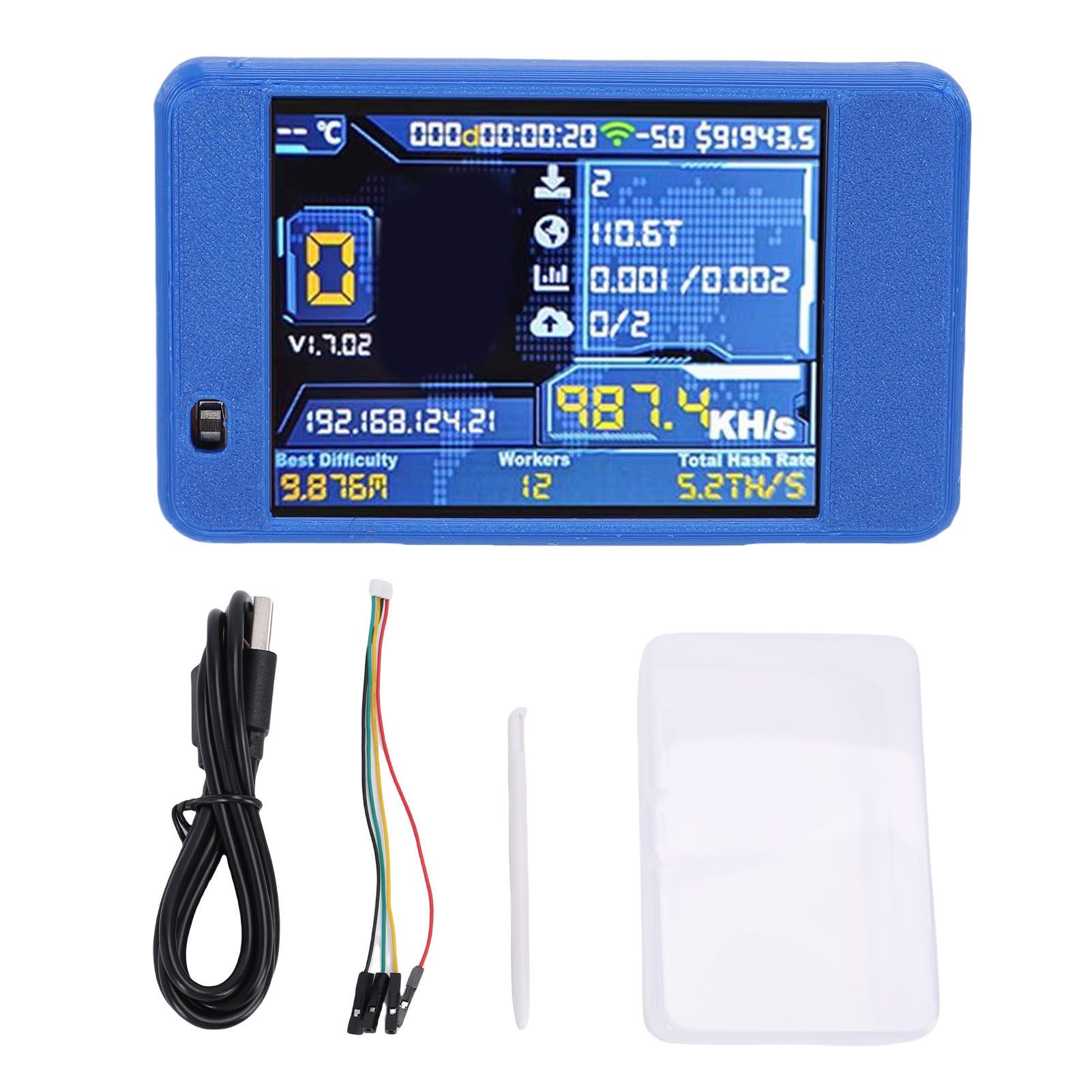 Bitcoin Miner USB Plug and Play Bluetooth WIFI 1060KH/s 2.8 Inch Display Solo view 3
