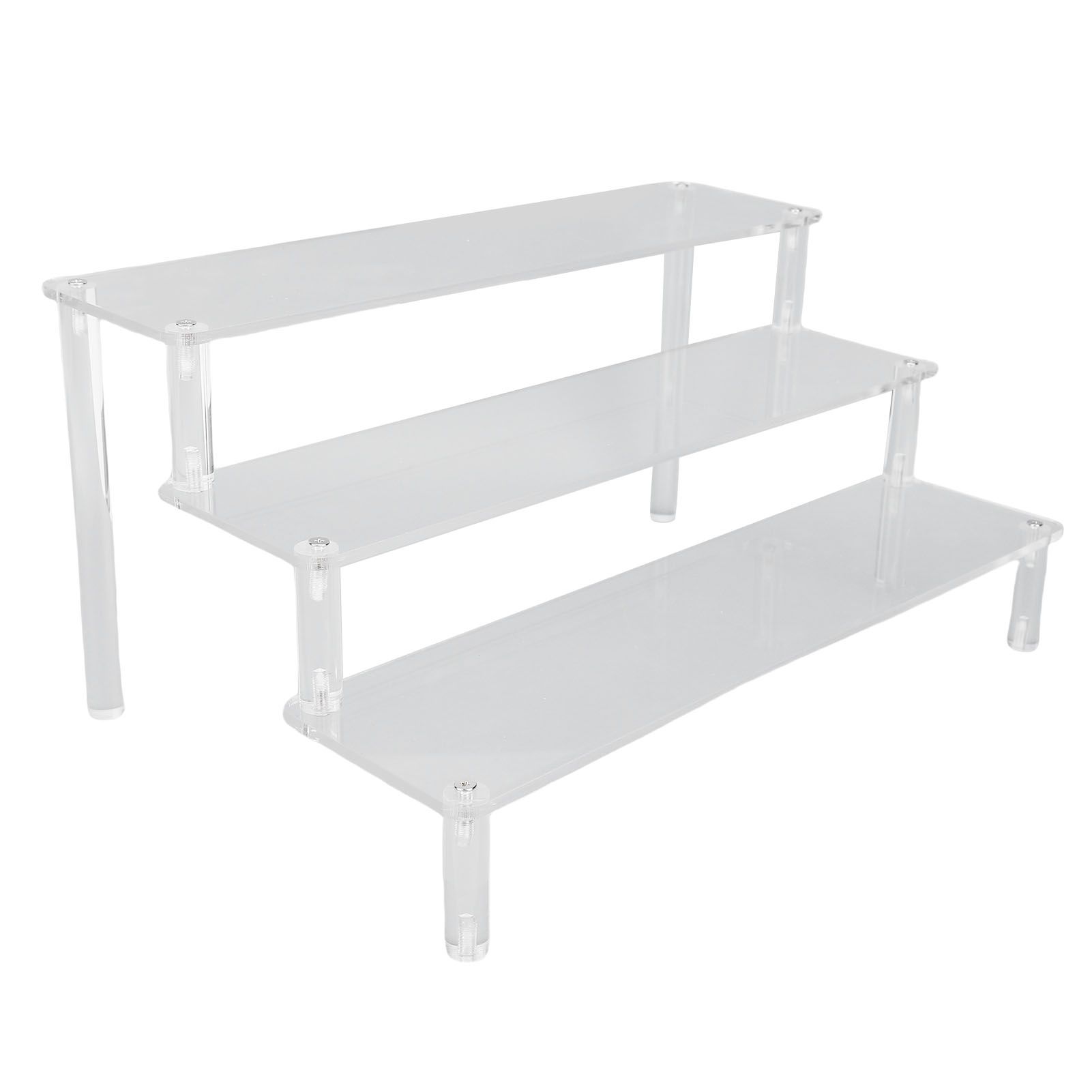 Acrylic Display Riser 3 Tier Cupcake Stand Riser Organizer for Perfume Figures view 11