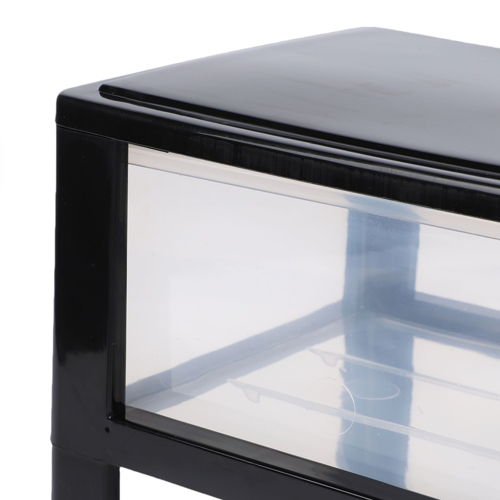 Desk Organizer with 2 Drawers Plastic Stackable Transparent Desktop Stationary view 5
