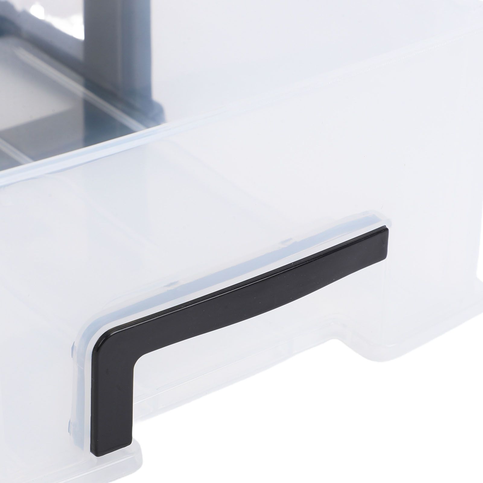 Desk Organizer with 2 Drawers Plastic Stackable Transparent Desktop Stationary view 7