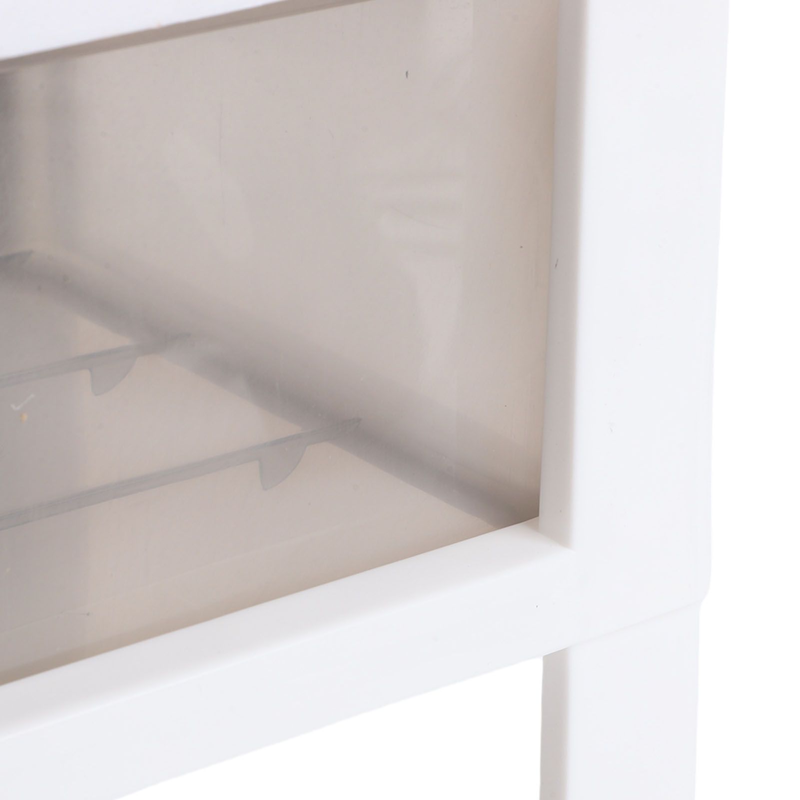 Desk Organizer with 2 Drawers Plastic Stackable Transparent Desktop Stationary view 2