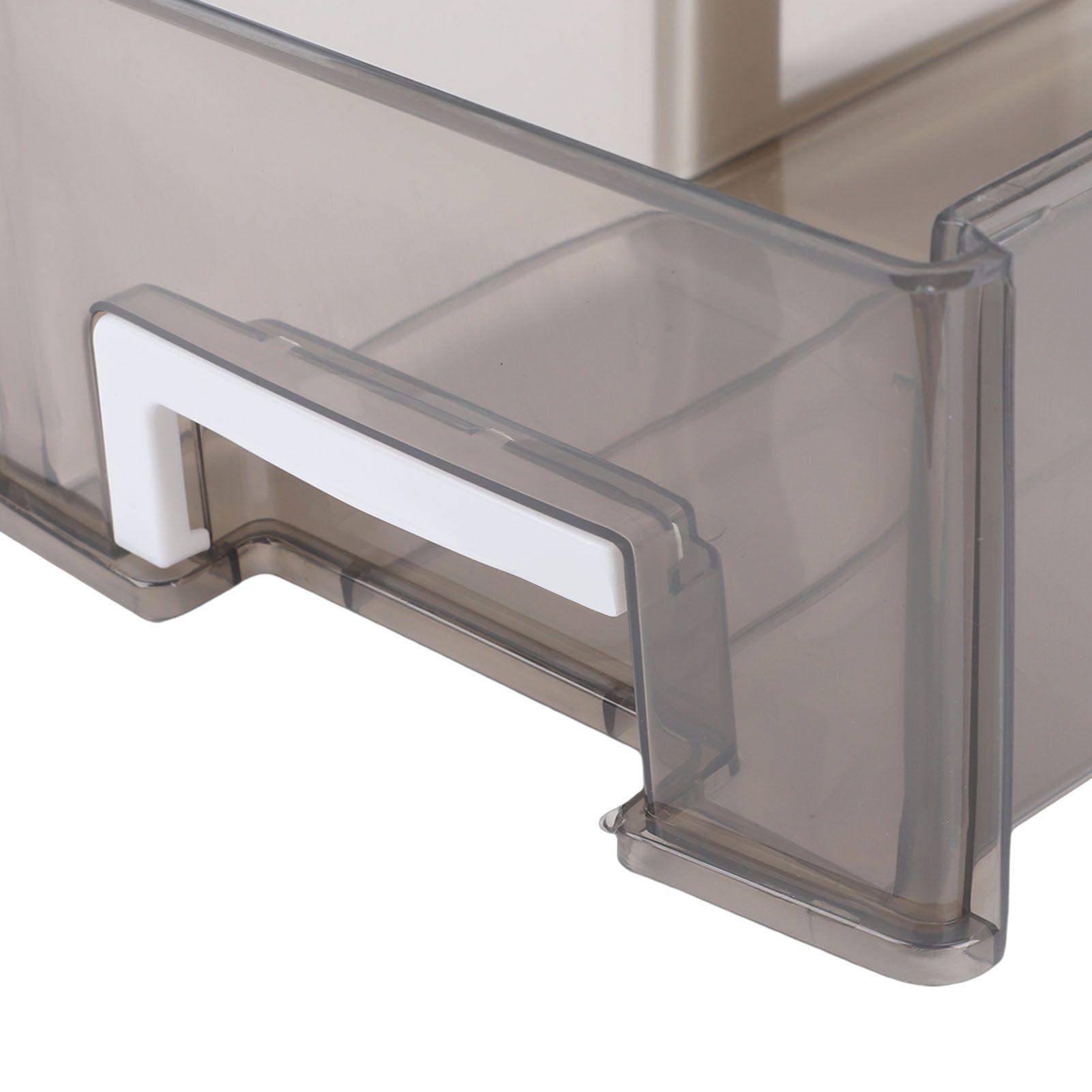 Desk Organizer with 2 Drawers Plastic Stackable Transparent Desktop Stationary view 5