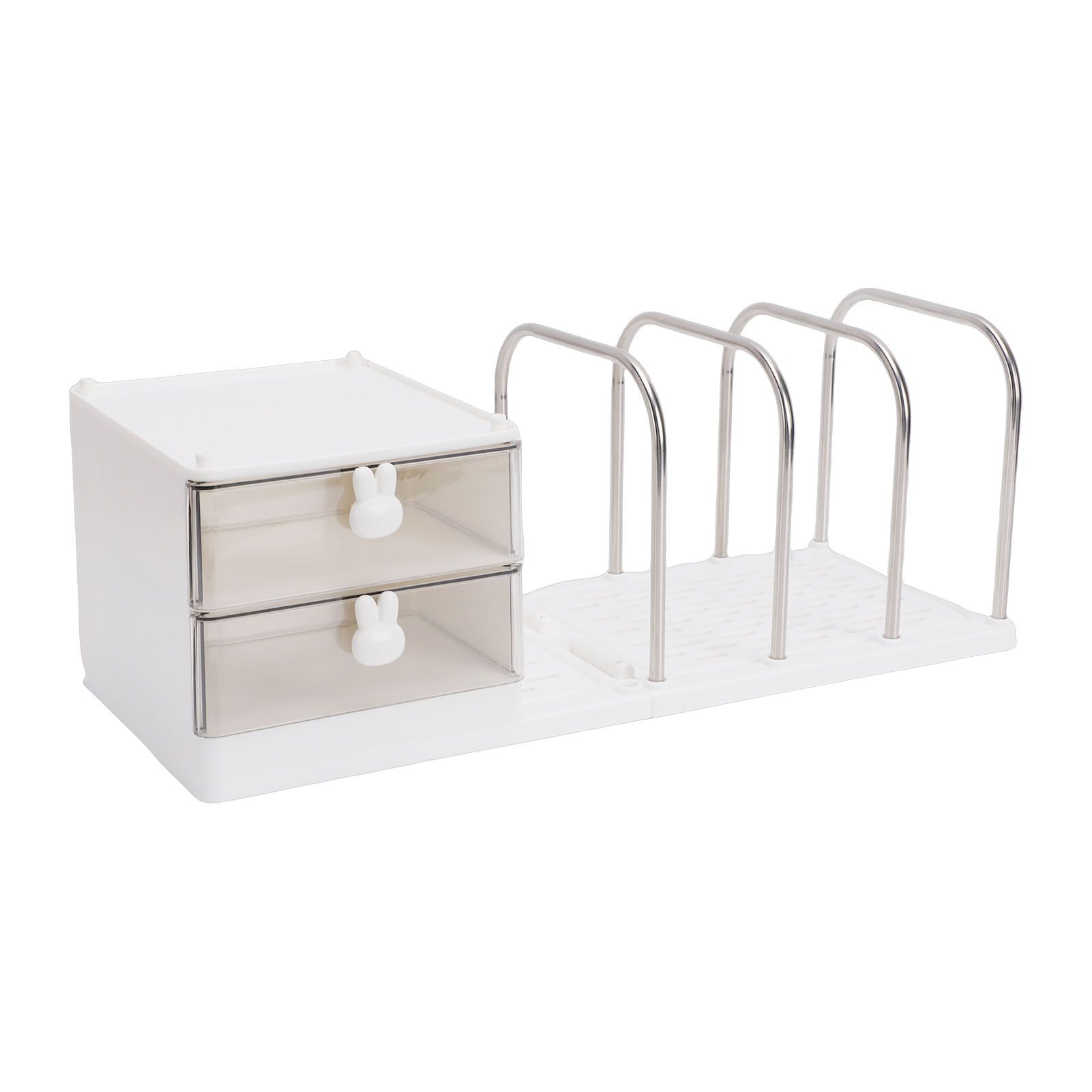 Desk Organizer with Bookends Desktop Storage Box Multi Functional Desk Shelf view 4