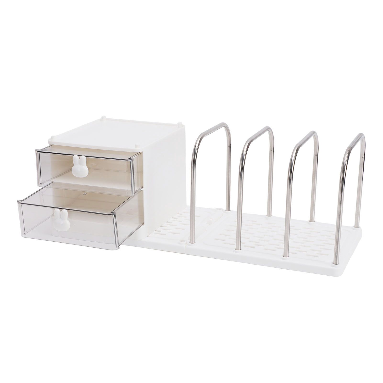 Desk Organizer with Bookends Desktop Storage Box Multi Functional Desk Shelf view 6